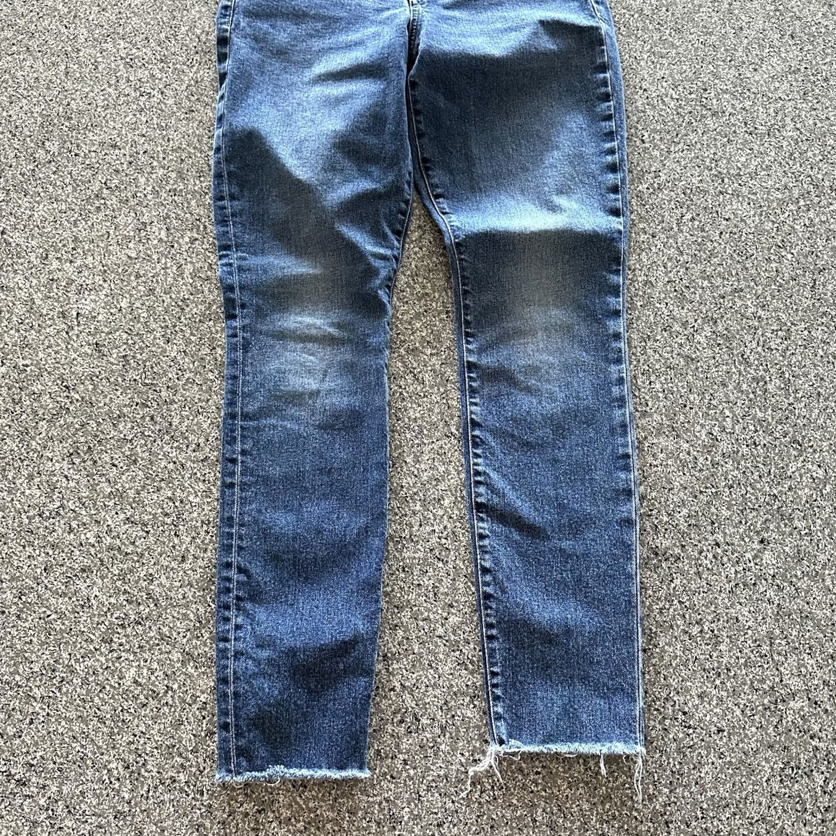 Lucky Brand Lucky Brand Jeans Womens 4 Skinny Mid Rise 27x28 Ava Raw Hem Medium Wash Blue Denim 5-Pocket Stretch Regular Size 27" / US 4 / IT 40 - 3 Thumbnail