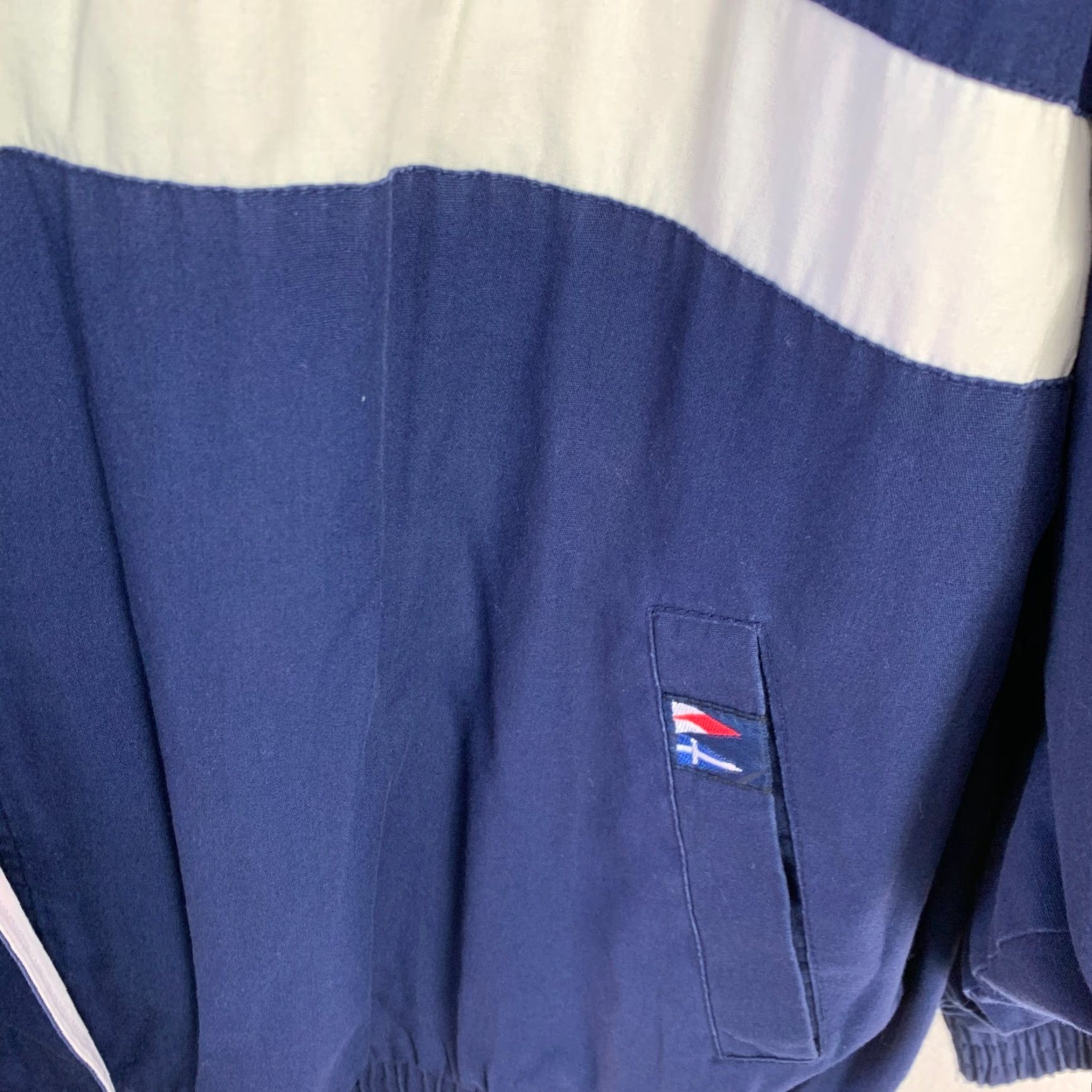 Nautica VINTAGE Izzi Spirit Nautical Sailing Blue White Full Zip Jacket Womens 2XL Size XXL / US 16-18 / IT 52-54 - 5 Thumbnail