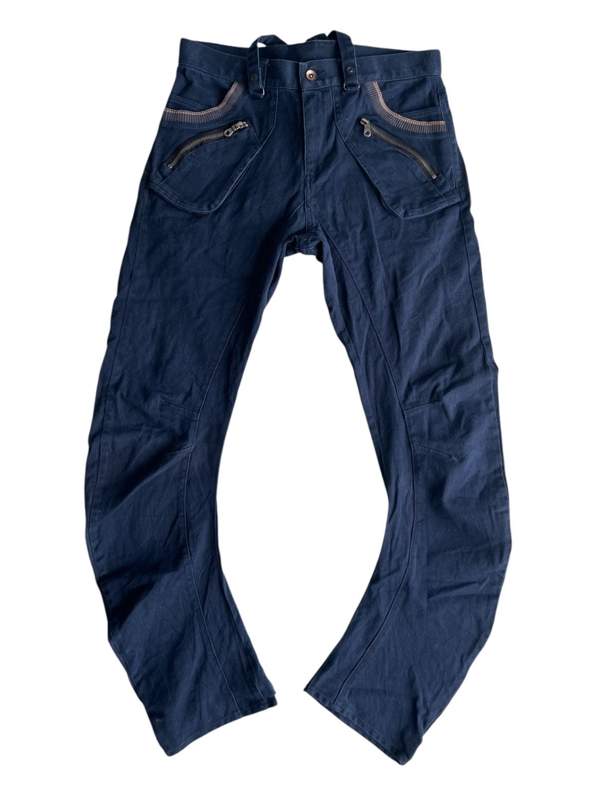 PPFM Vintage PPFM GOA Parachute Suspender J-Curve Jeans Denim Size US 33 - 3 Thumbnail