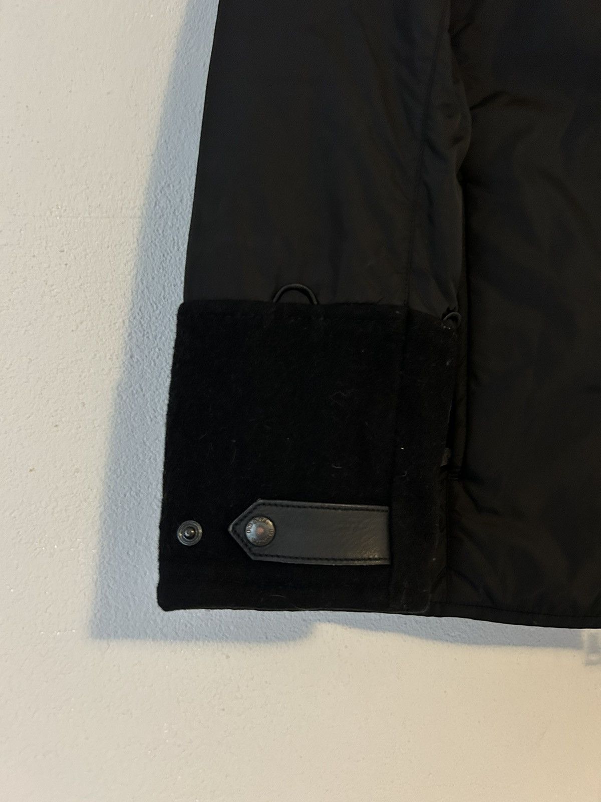 Prada Black Nylon Jacket with Wool and Leather Details Size S / US 4 / IT 40 - 2 Thumbnail