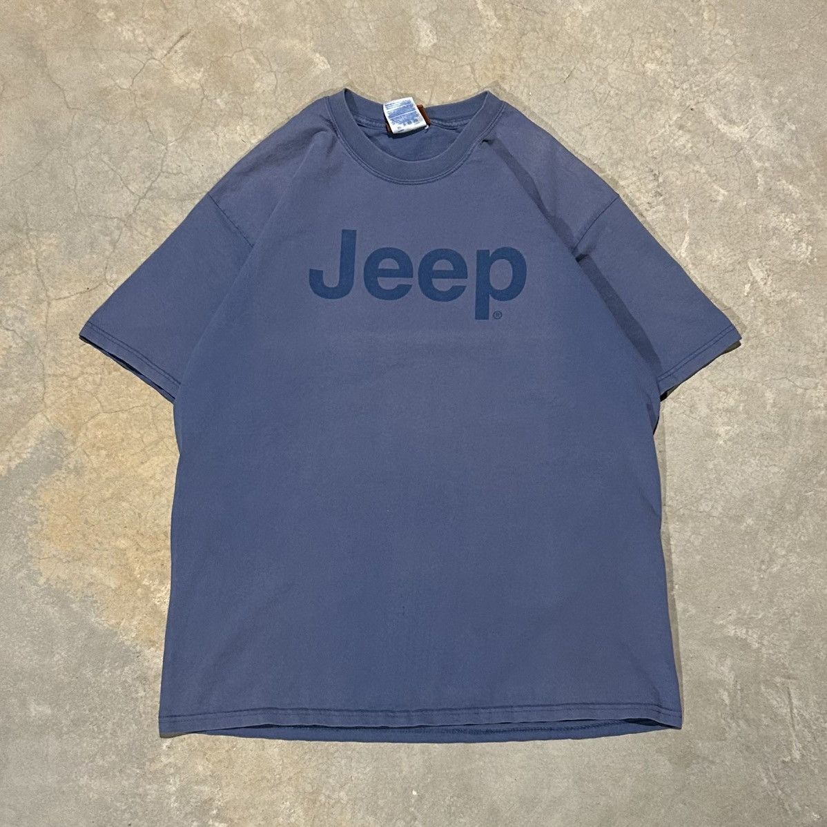Jeep × Vintage Crazy Vintage 90s Jeep Sunfaded Tee Blue Essential Rare Size US XL / EU 56 / 4 - 1 Thumbnail