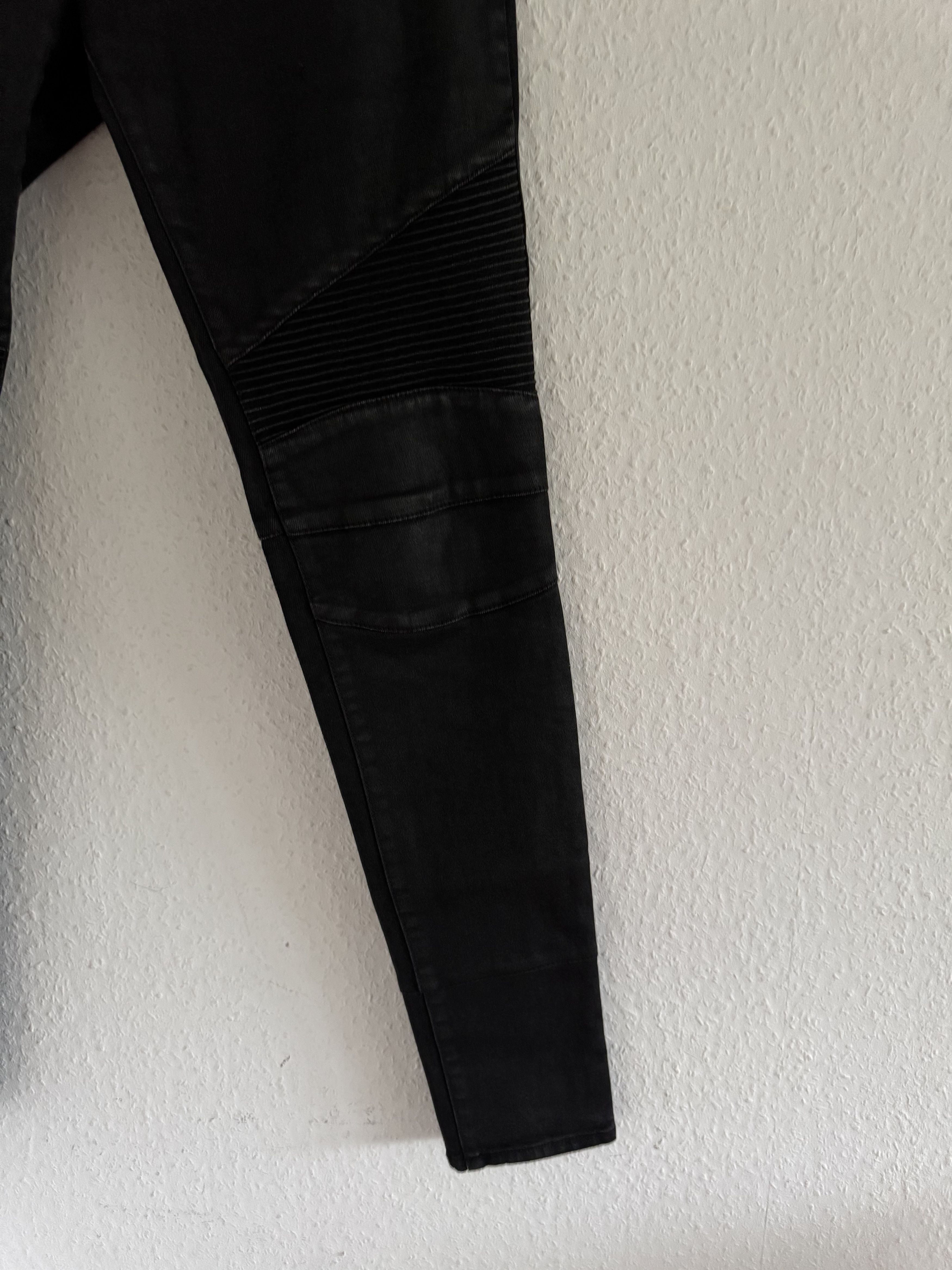 Balmain Waxed Biker Denim Jeans Size US 31 - 4 Thumbnail