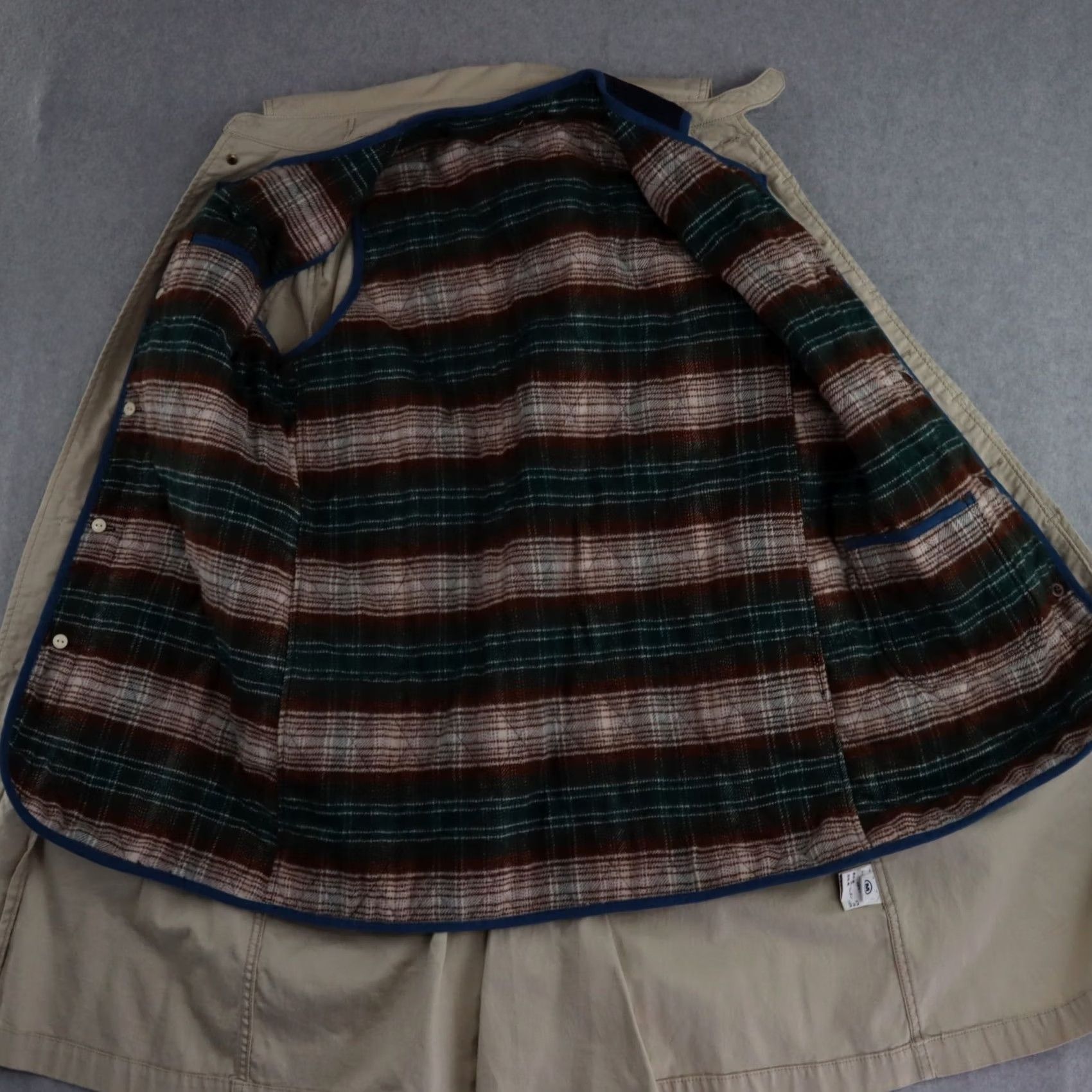Sugar Cube Sugar Womens Coat Beige Medium Long Coat w Pockets Size M / US 6-8 / IT 42-44 - 2 Thumbnail