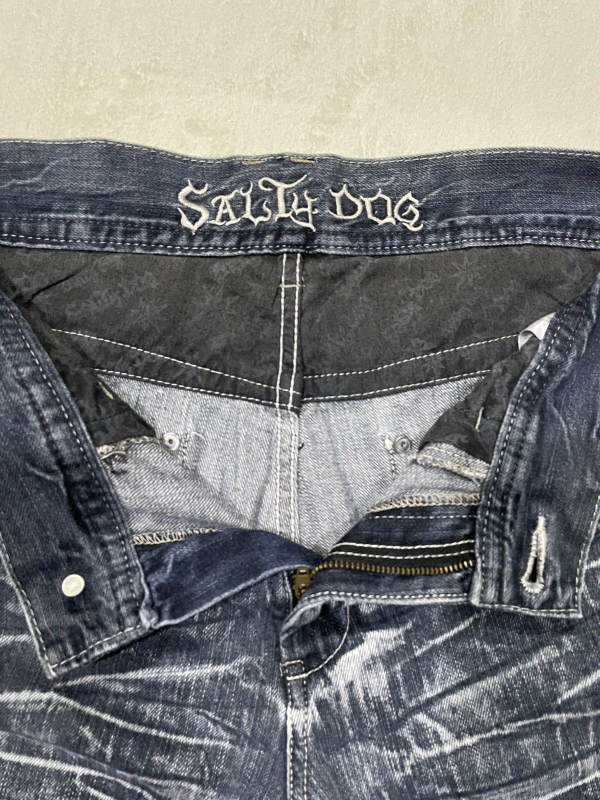 Japanese Brand Vintage Sally Dog Boot Cut Distress Mudwash Denim Jeans Size US 33 - 10 Thumbnail
