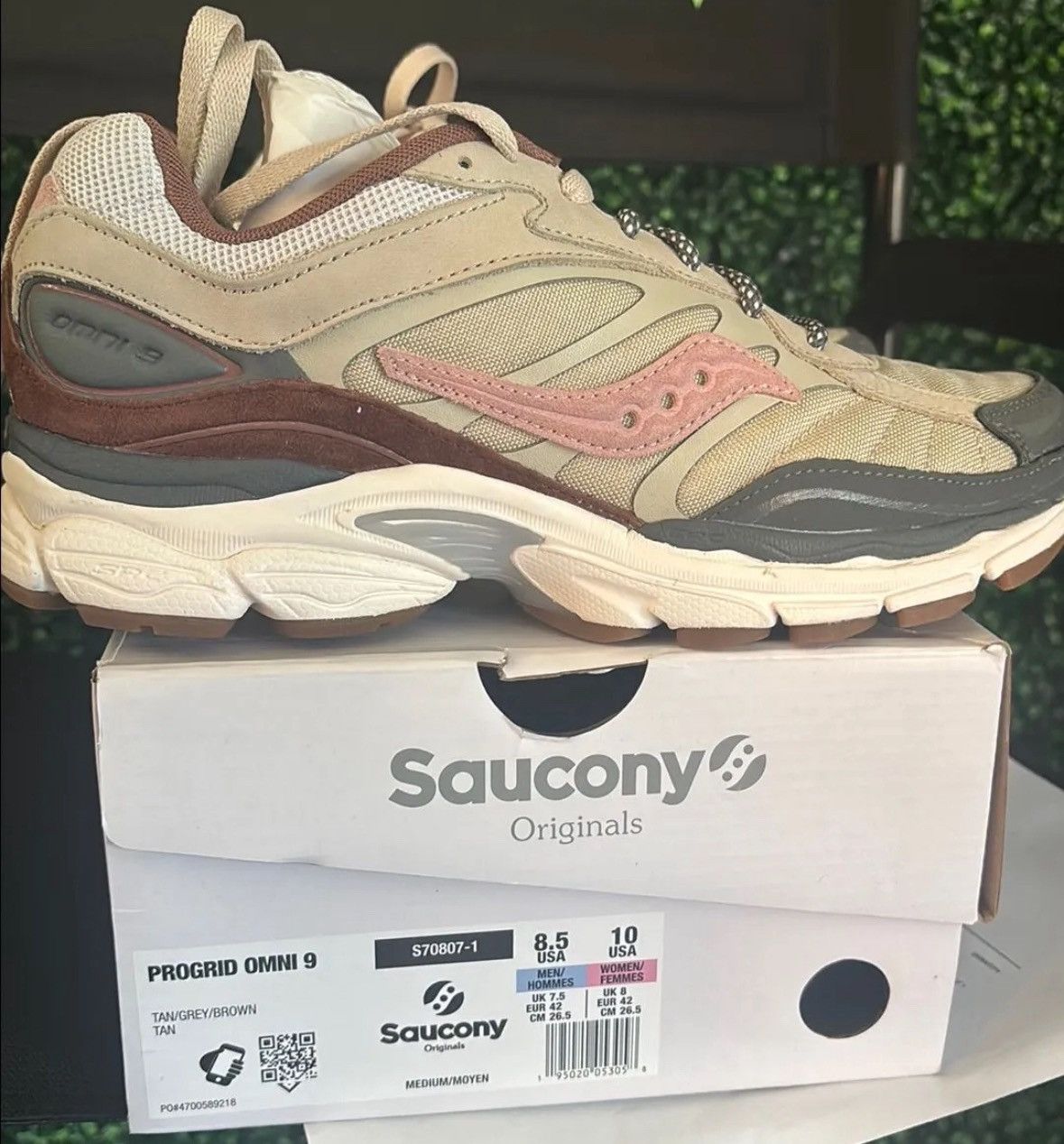 Saucony Saucony ProGrid Omni 9 “Beige/Grey/Brown/Pink Size US 8.5 / EU 41-42 - 1 Thumbnail