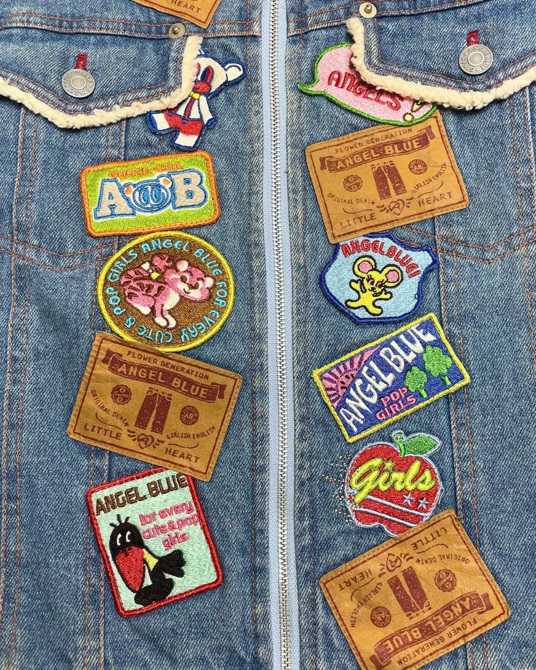 Angel Blue Angel Blue Patchwork Denim Jacket Size M / US 6-8 / IT 42-44 - 6 Thumbnail