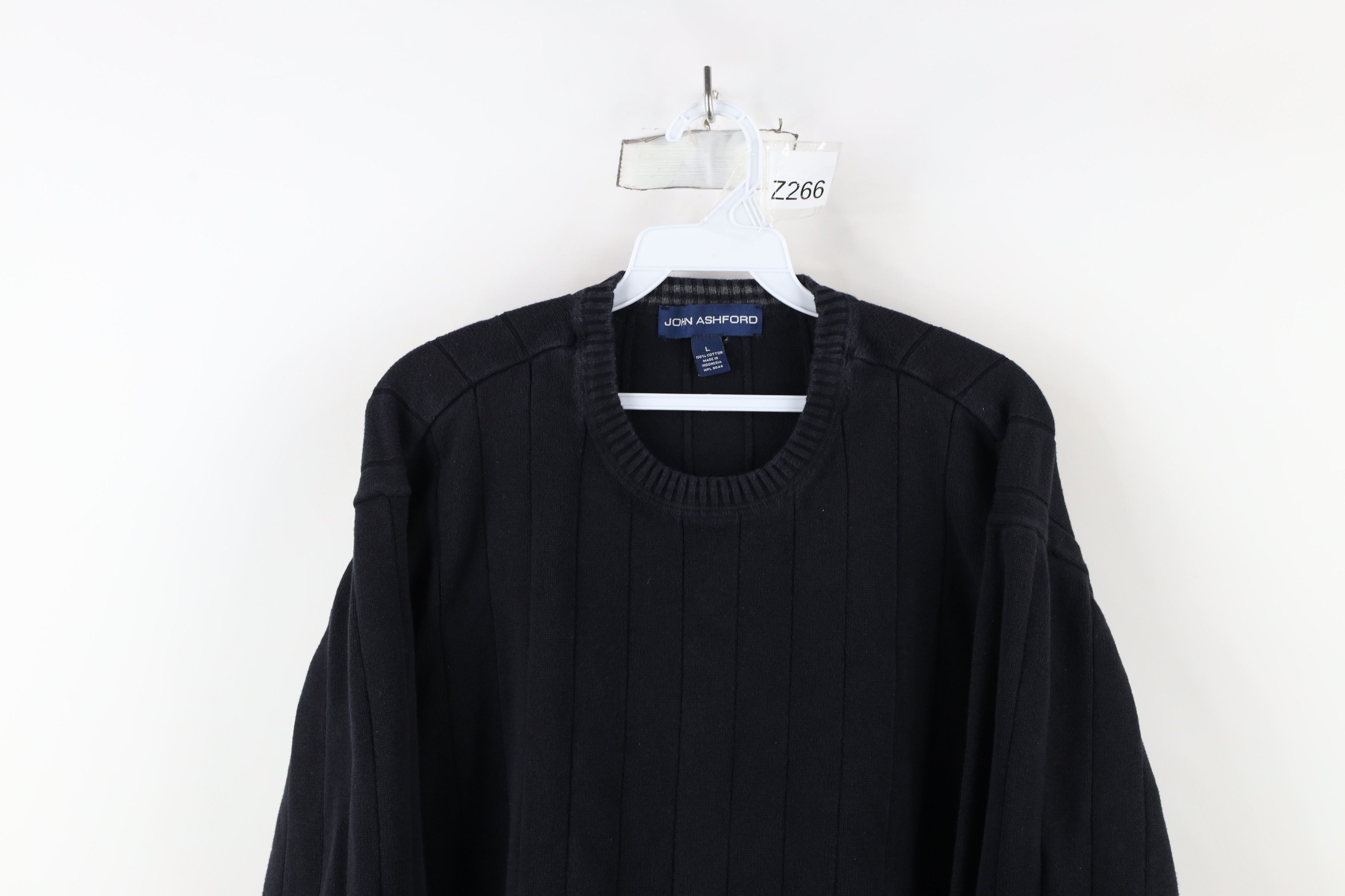 Vintage Vintage 90s Streetwear Cotton Ribbed Knit Crewneck Sweater Size US L / EU 52-54 / 3 - 2 Thumbnail