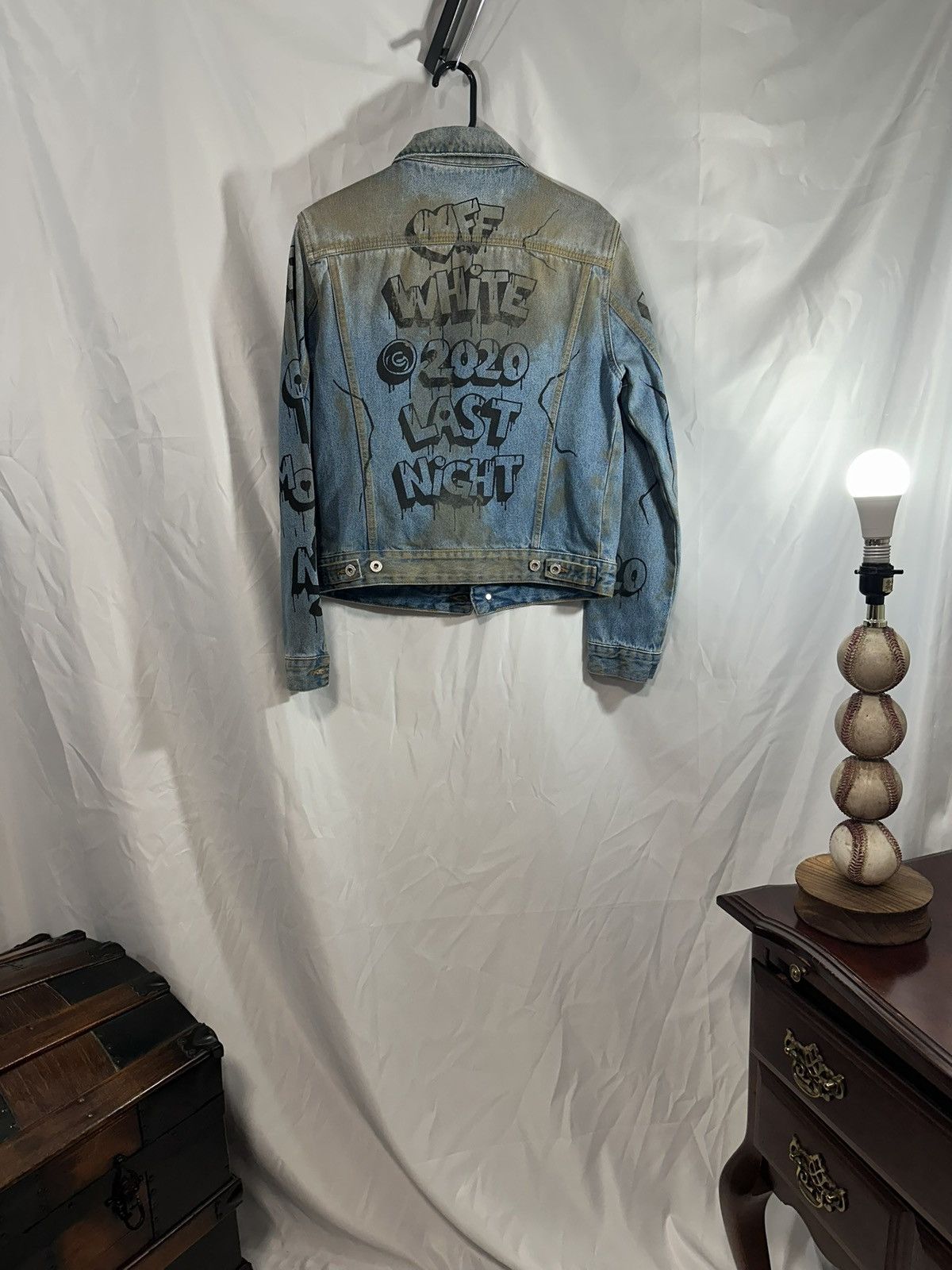 Off-White Off White Graffiti Denim Jacket Size US S / EU 44-46 / 1 - 15 Thumbnail