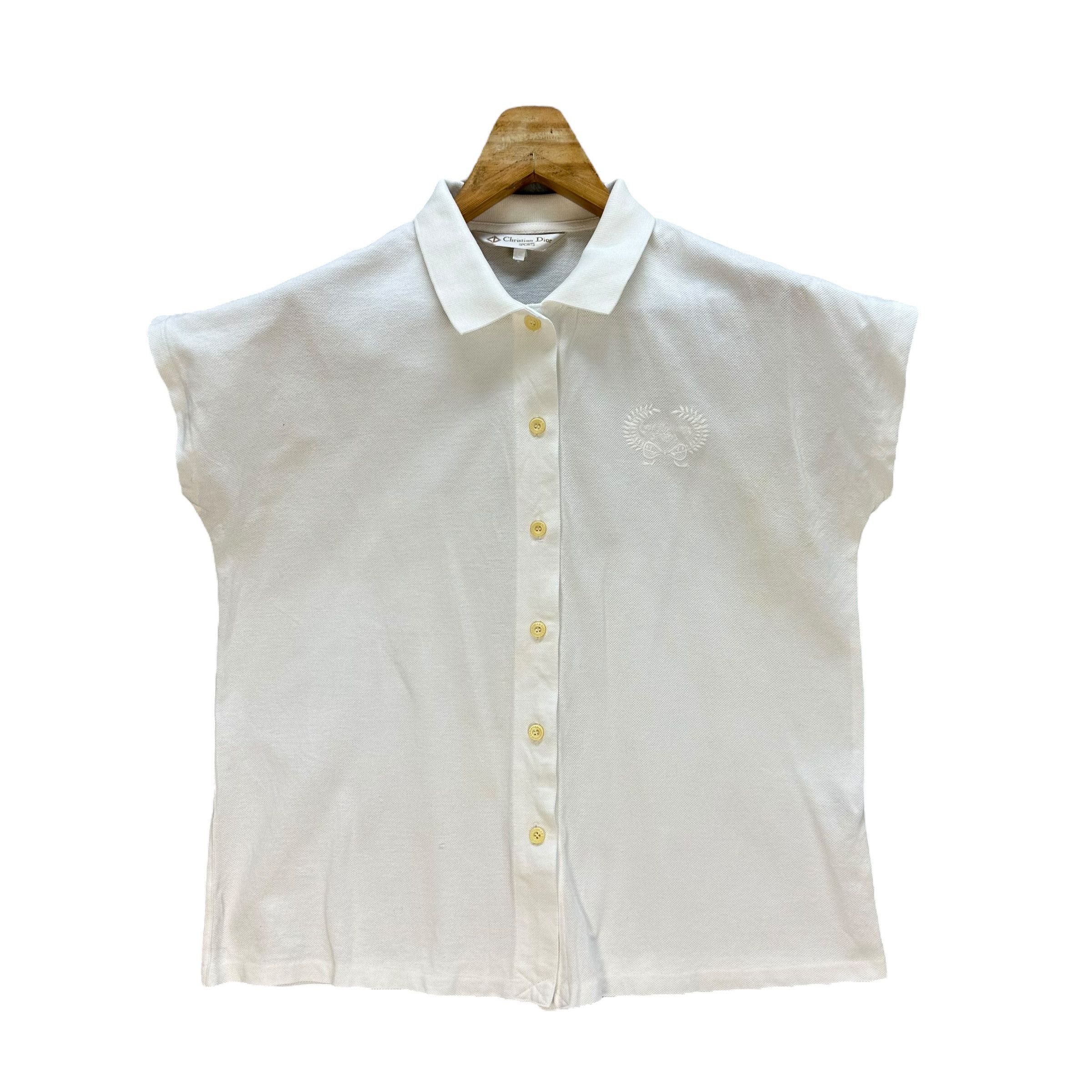Christian Dior Monsieur Christian Dior Sports Sleeveless Button Polo Shirt #A30-0692 Size L / US 10 / IT 46 - 1 Thumbnail