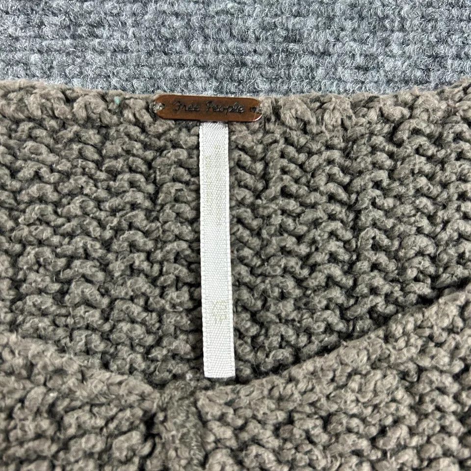 Free People Free People Sweater Womens XS Gray Chunky Knit Relaxed Fit Size XS / US 0-2 / IT 36-38 - 2 Thumbnail