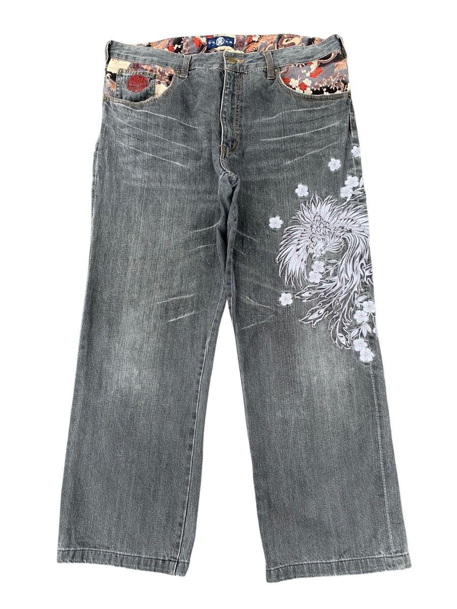 Kapital EMBROIDERED LIKE KARAKURI TAMASHI PHOENIX STREETWEAR DENIM Size US 37 - 1 Thumbnail