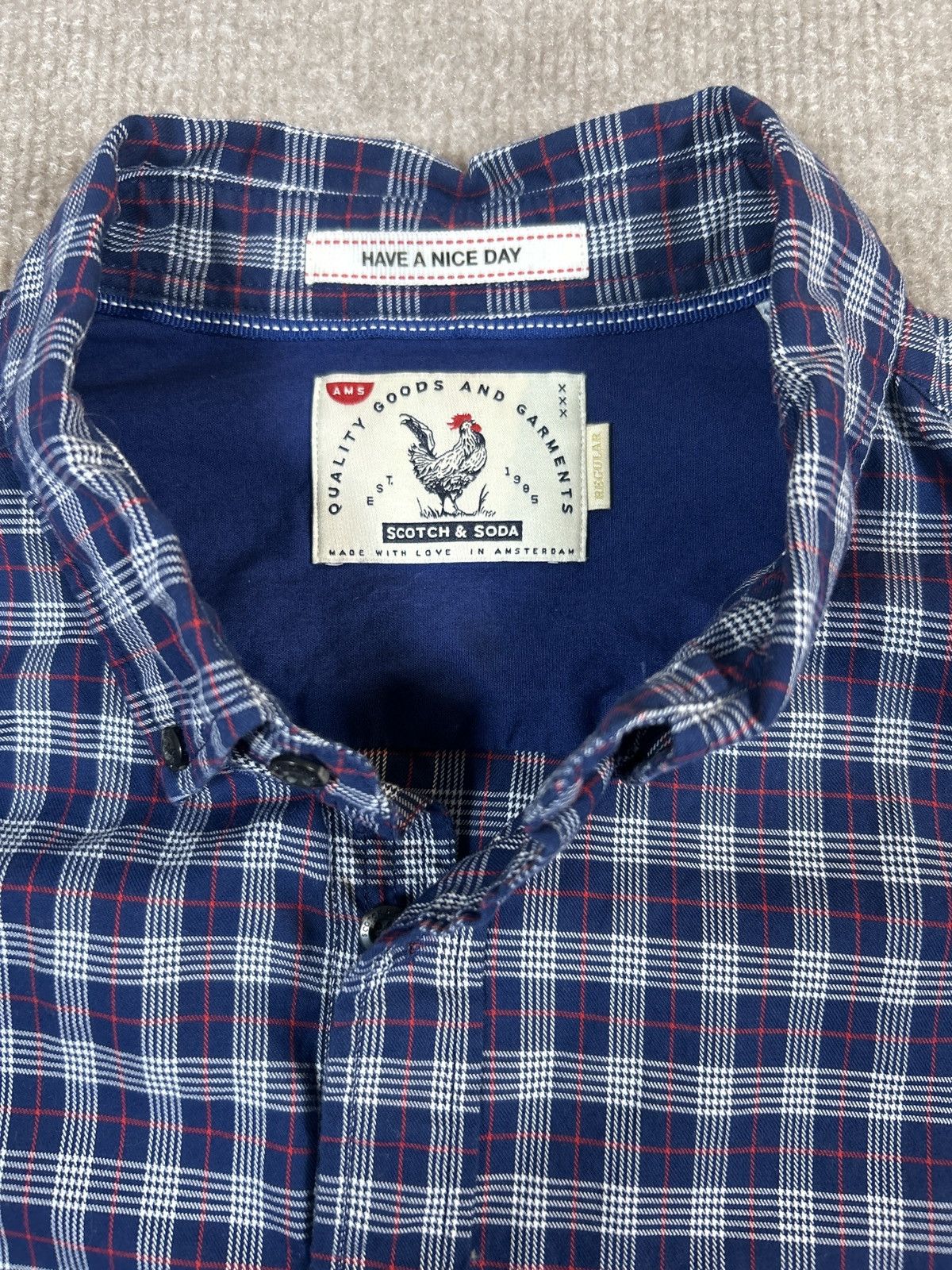 Scotch & Soda Scotch & Soda Men’s Plaid Button Down Shirt Size M – 0061 Size US M / EU 48-50 / 2 - 2 Thumbnail