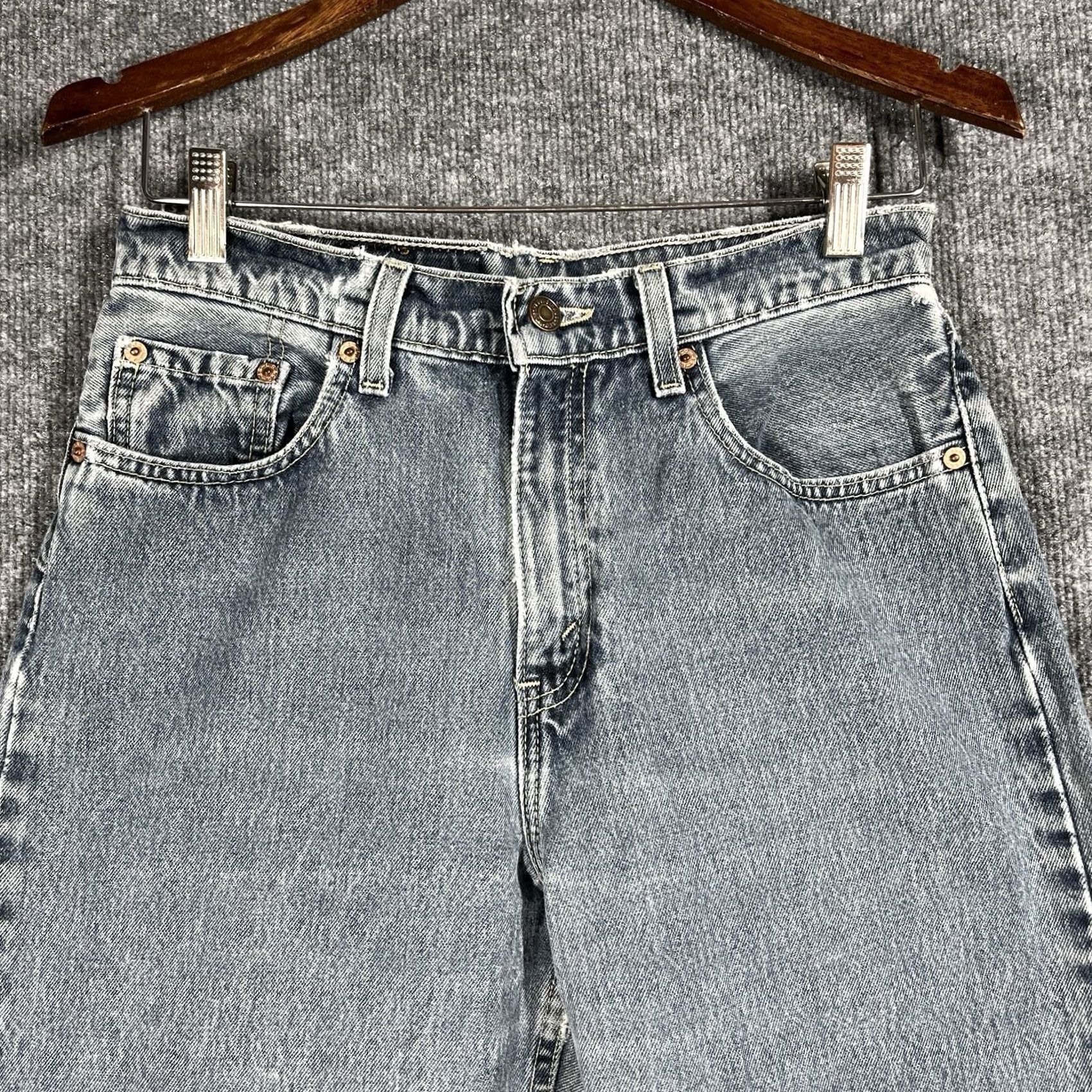 Levi's VINTAGE Levi's 560 Jeans Womens Size 9 28x31 Blue 90s Loose Fit Straight Levi's 500 Series Mens Womens Girls Size 30" / US 8 / IT 44 - 2 Thumbnail