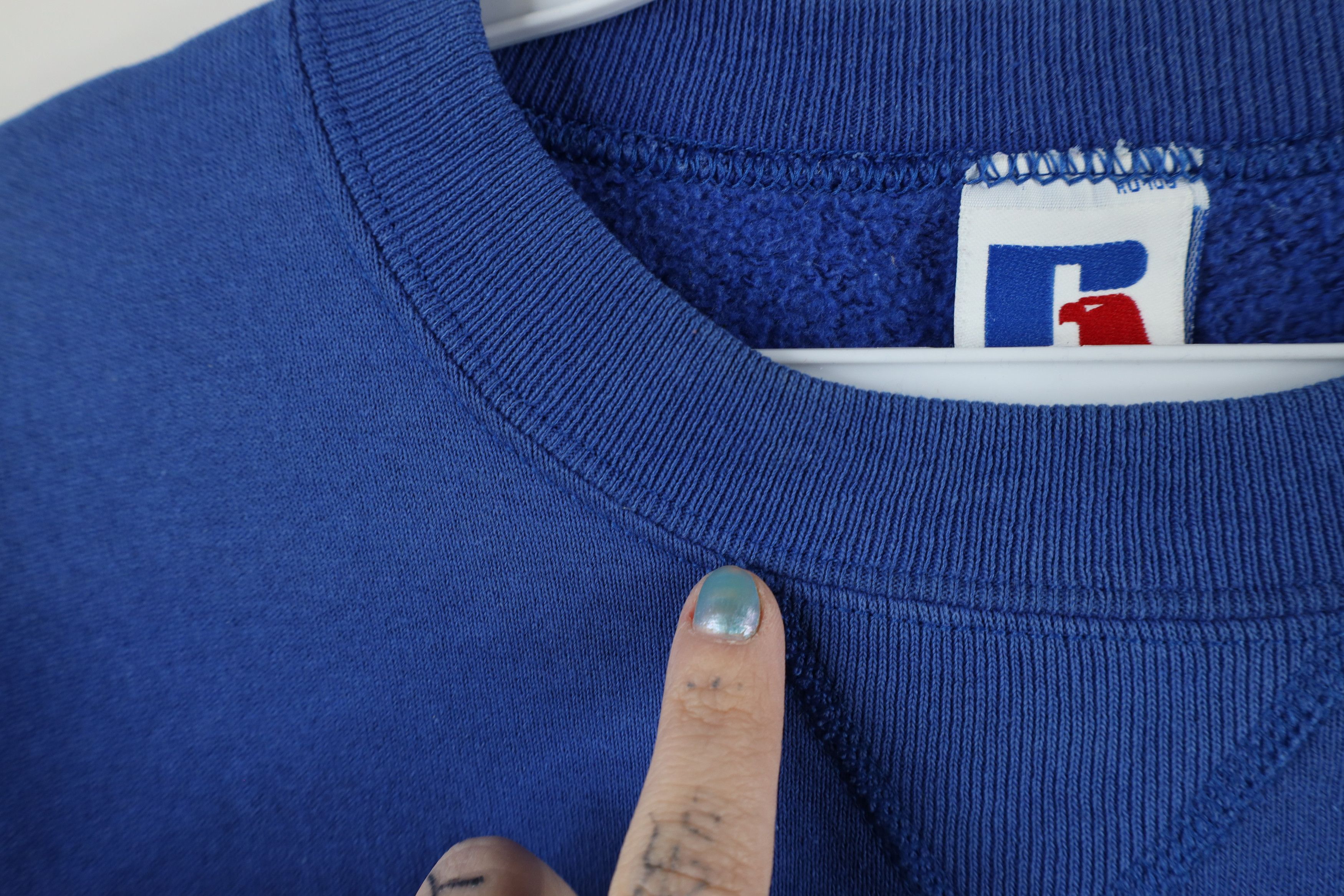 Russell Athletic Vintage 90s Russell Athletic Crewneck Sweatshirt Blue USA Size US L / EU 52-54 / 3 - 9 Thumbnail