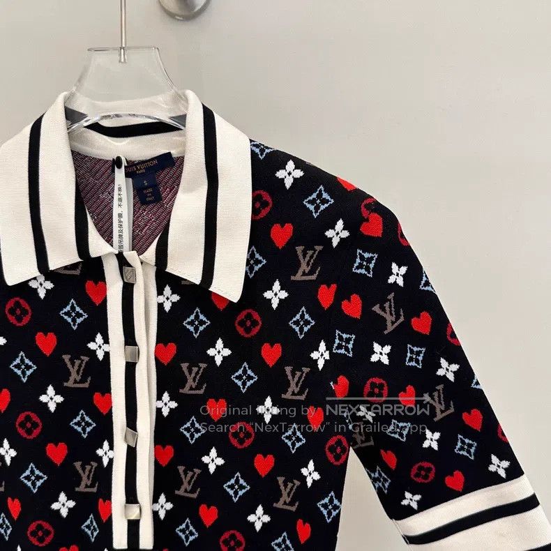 Louis Vuitton Louis Vuitton Valentine's Day Heart Logo Printed Dress Size S / US 4 / IT 40 - 4 Thumbnail