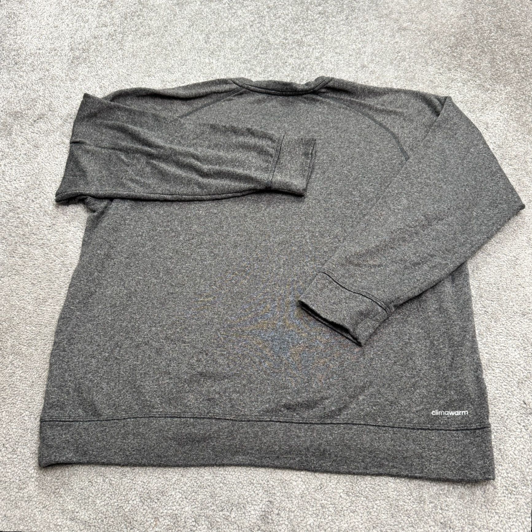 Adidas Adidas Climawarm Graphic Pullover Sweatshirt Men XL Gray Neon Logo Fleece Active Size US XL / EU 56 / 4 - 2 Thumbnail
