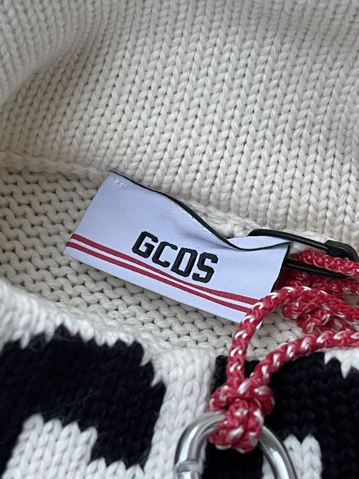 GCDS !DS! AW23 GCDS Logo Cream Turtleneck Sweater Size US M / EU 48-50 / 2 - 18 Thumbnail