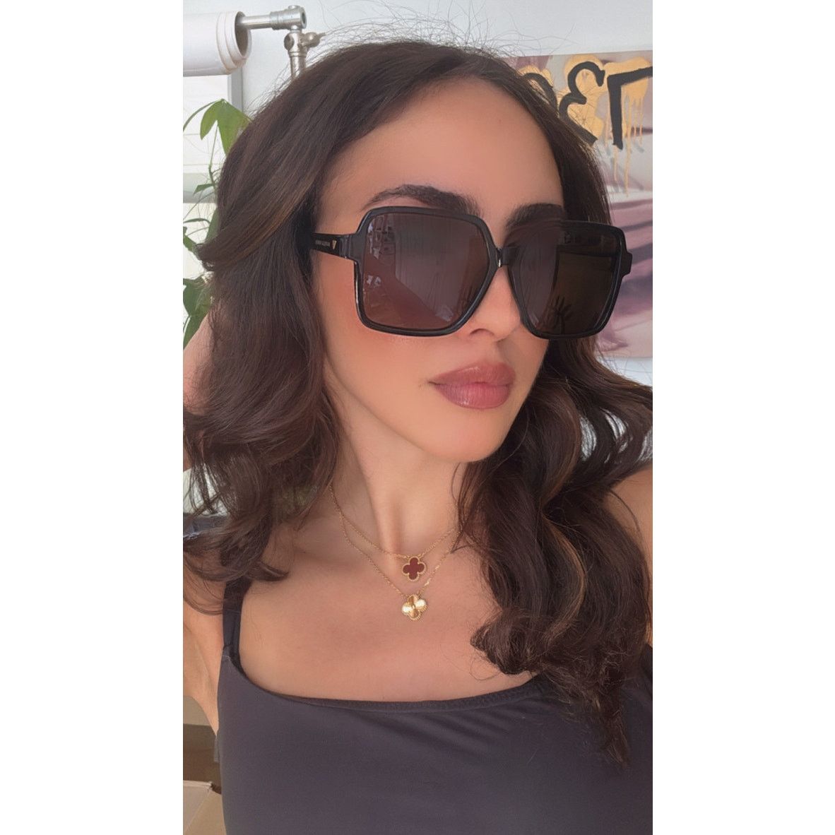 Bottega Veneta NEW Bottega Veneta BV1317SK Black Square Sunglasses Size ONE SIZE - 2 Thumbnail