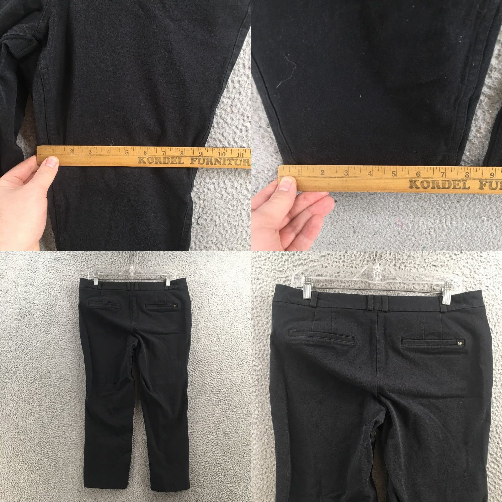 Banana Republic Banana Republic Cropped Jeans Womens 10 Black Zip Fly Mid Rise Slash Pockets Jeans Size 32" / US 10 / IT 46 - 8 Thumbnail