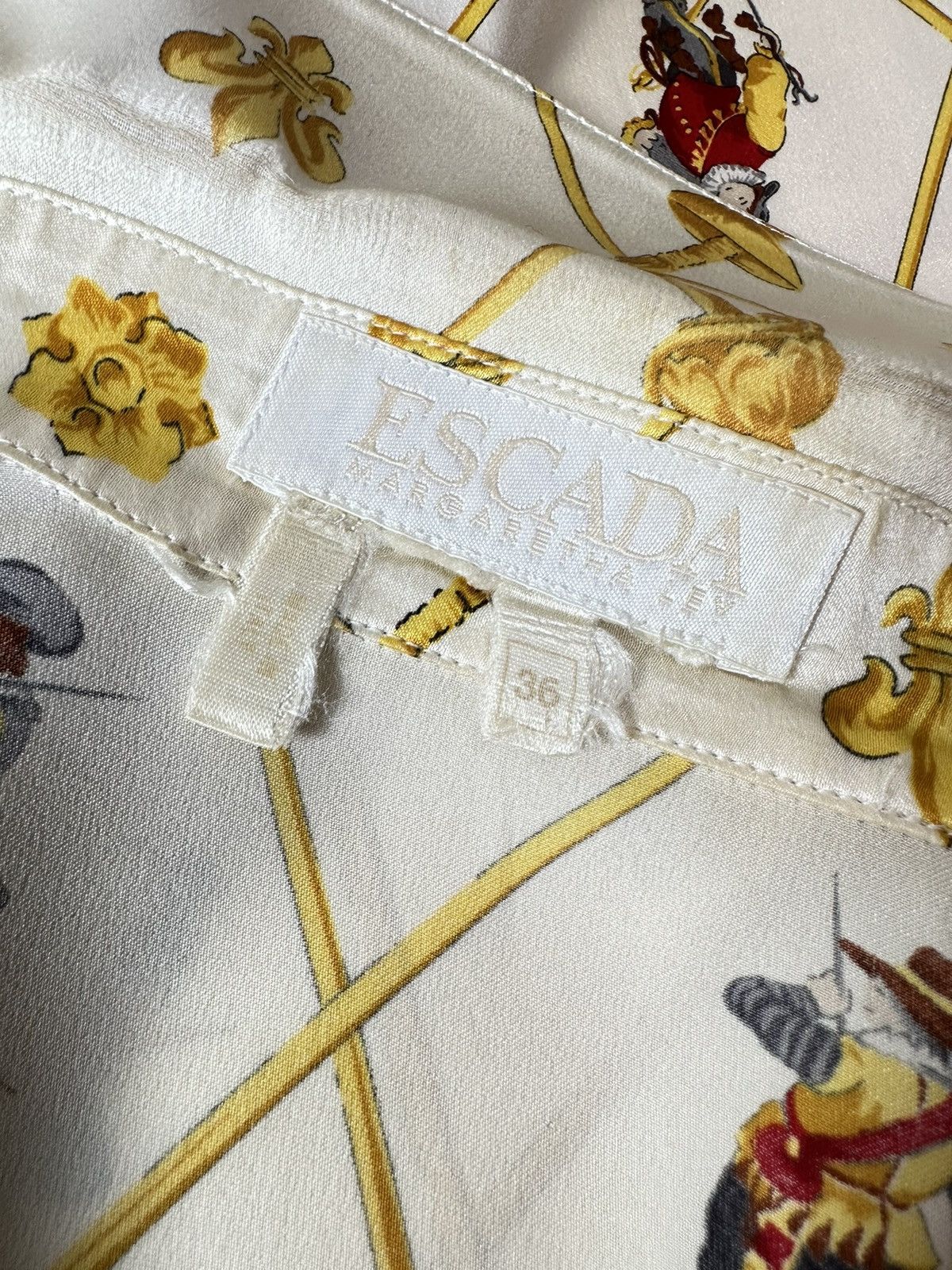 Escada Vintage ESCADA Margaretha Ley 100% Silk Musketeer Shirt Size XS / US 0-2 / IT 36-38 - 12 Thumbnail
