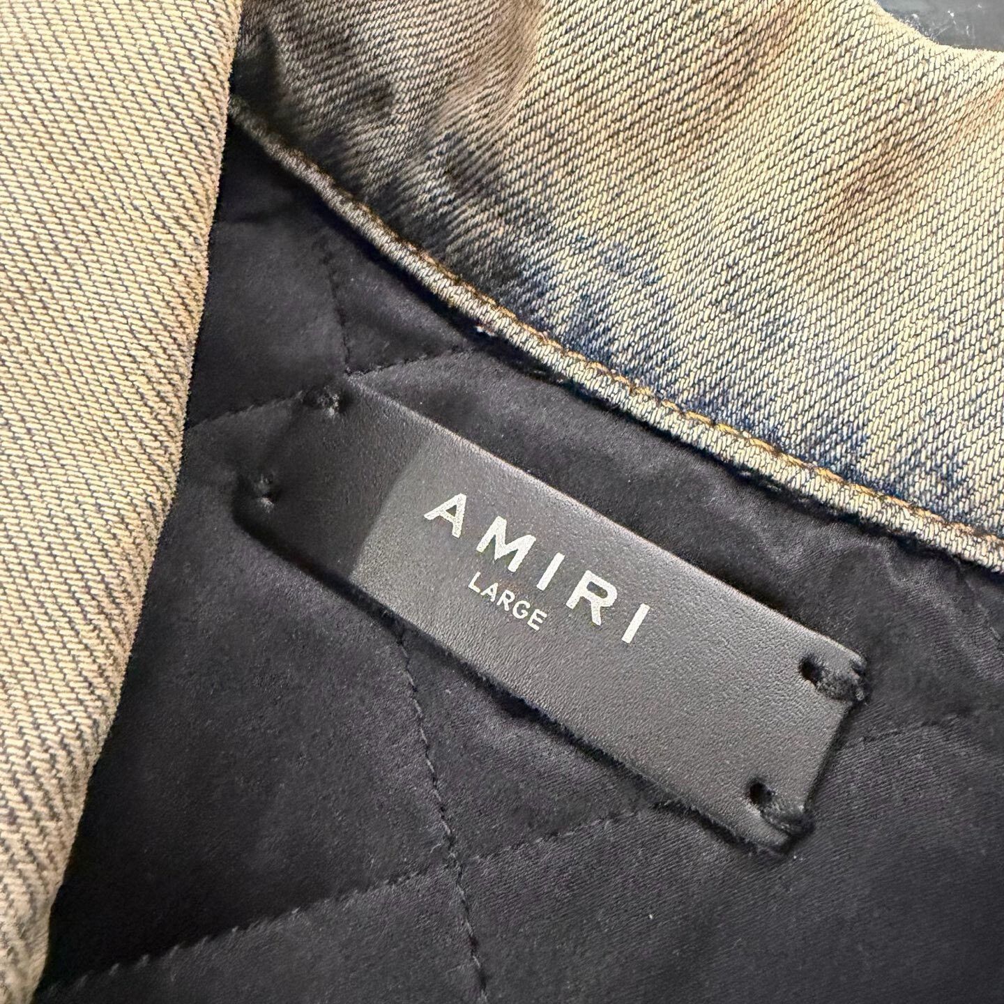 Amiri amiri two tone denim jacket for men Size US L / EU 52-54 / 3 - 4 Thumbnail