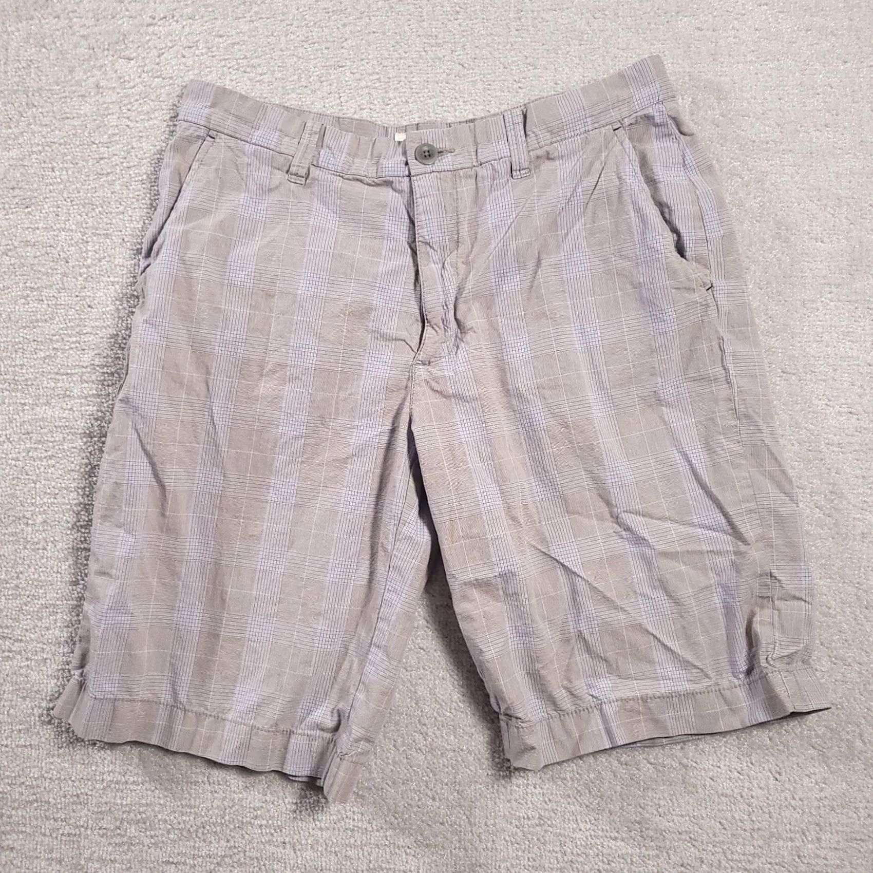 Old Navy Old Navy Shorts Mens 32 Blue Beige Plaid Shorts 100% Cotton Size US 32 / EU 48 - 2 Thumbnail