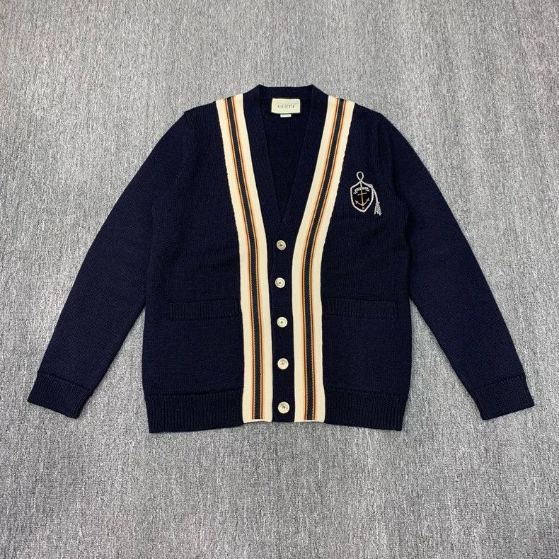 Gucci Anchor Badge Cardigan Sweater- DMC