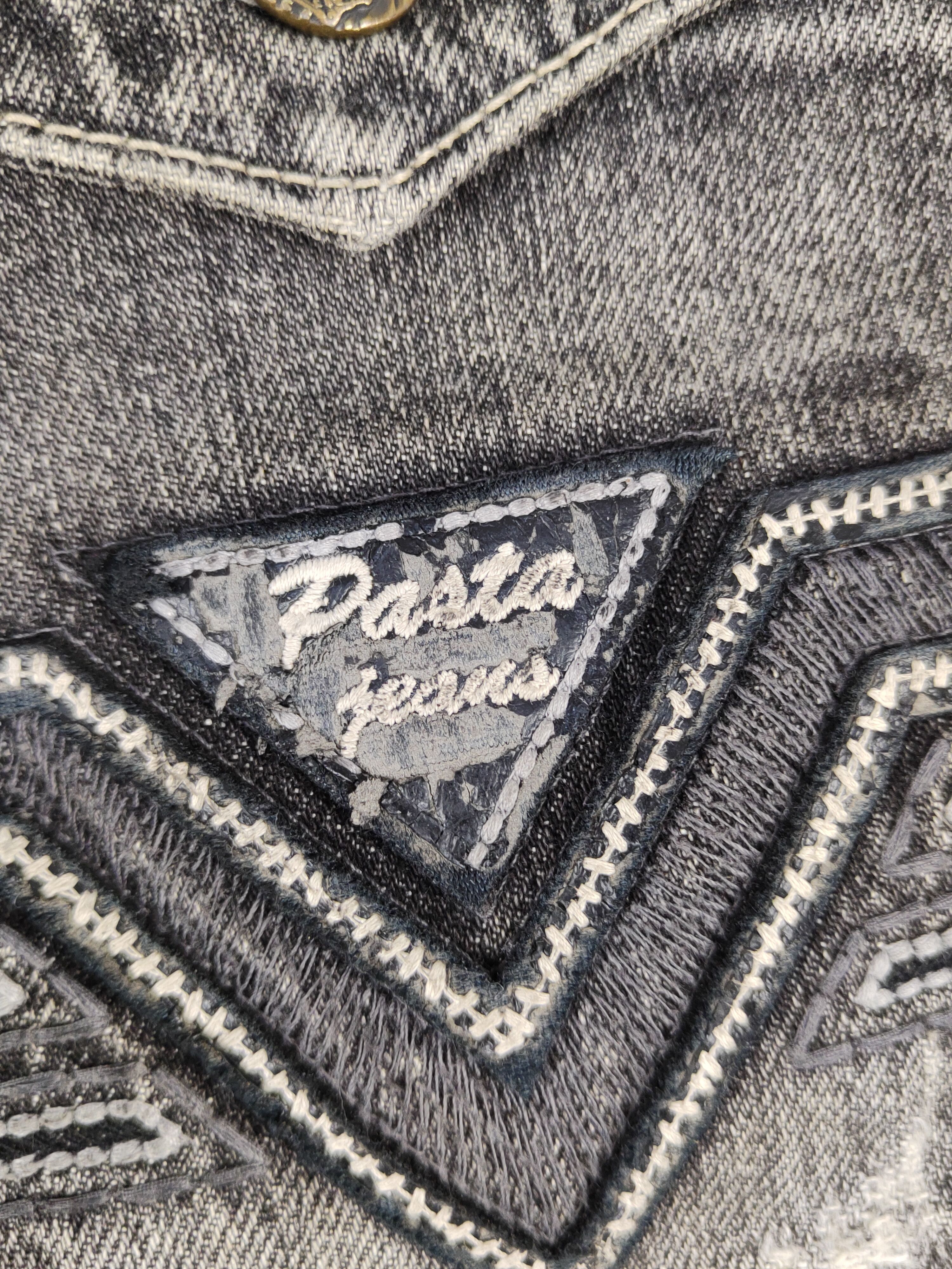 Japanese Brand Pasta Denim Black Distressed Ripped Jeans #W1415 Size US 31 - 11 Thumbnail