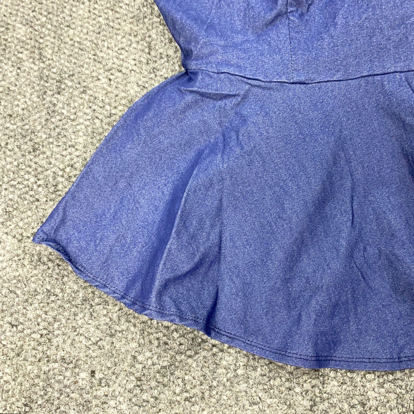Vintage Ashley Stewart Womens Shirt Size 16 Blue One Shoulder Top Stretch Size XXL / US 16-18 / IT 52-54 - 3 Thumbnail