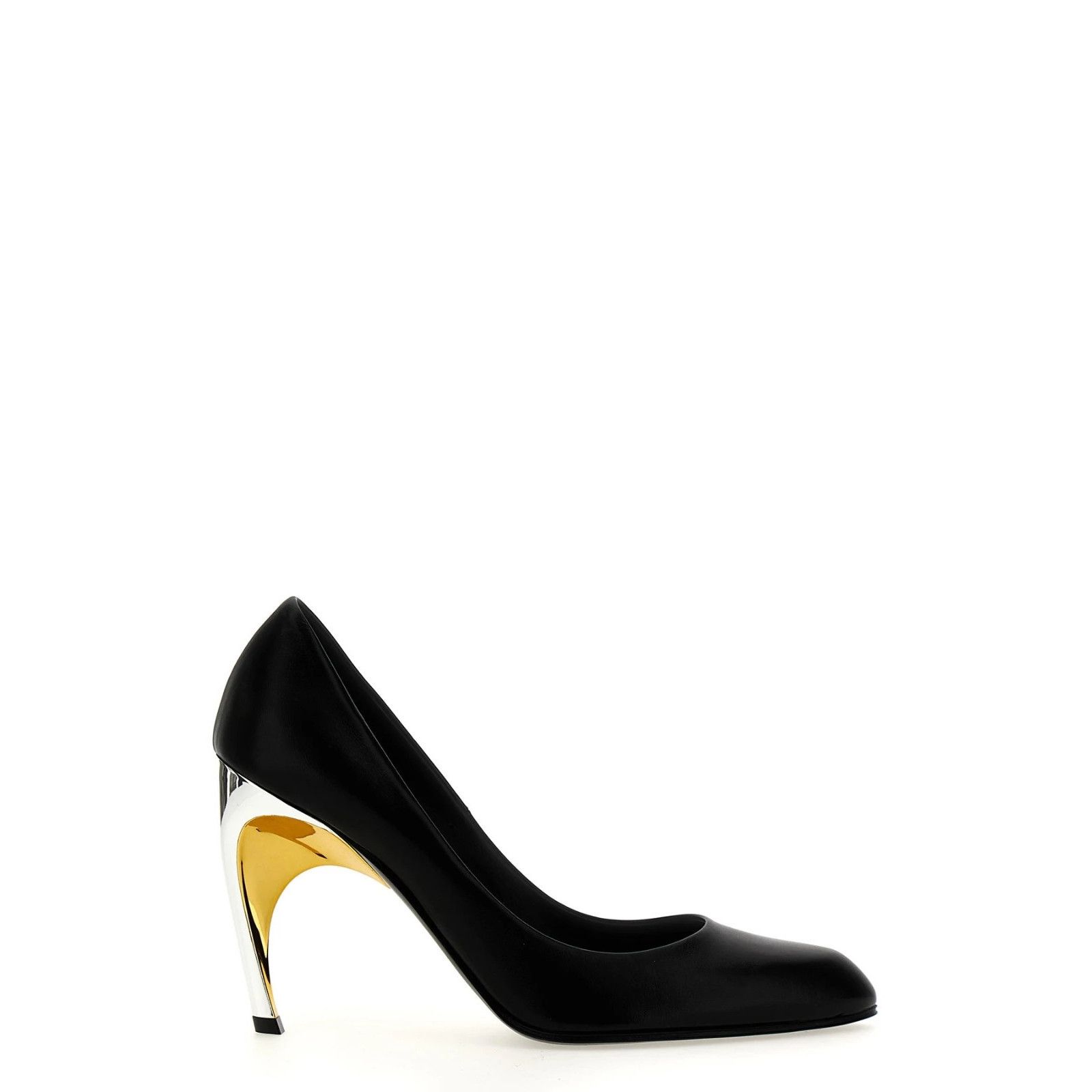 Alexander McQueen ALEXANDER MCQUEEN Black Leather 10mm Pumps New & Authentic ( Size US 8.5 / IT 38.5 - 1 Thumbnail