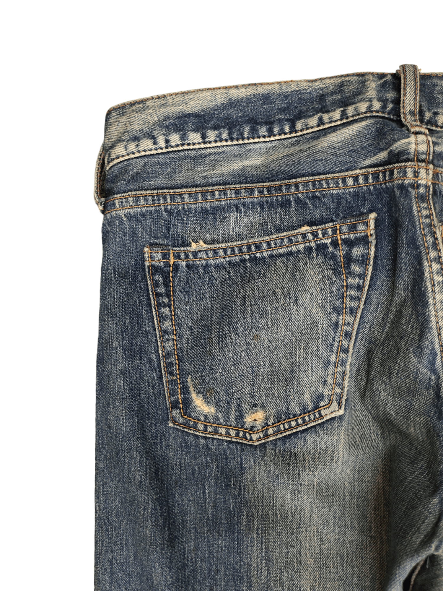 GOA Vintage GOA Clawmark Distress Selvedge Denim Jeans Size US 32 / EU 48 - 15 Thumbnail
