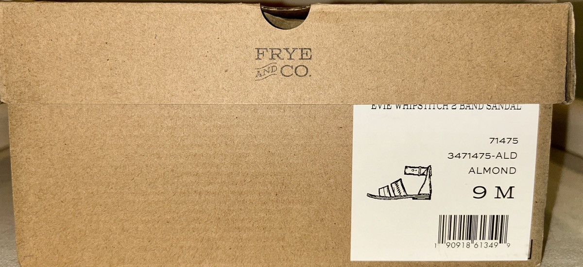 Frye Frye & Co “Evie” Leather Whipstitch Sandal Size 9 Size US 9 / IT 39 - 11 Thumbnail