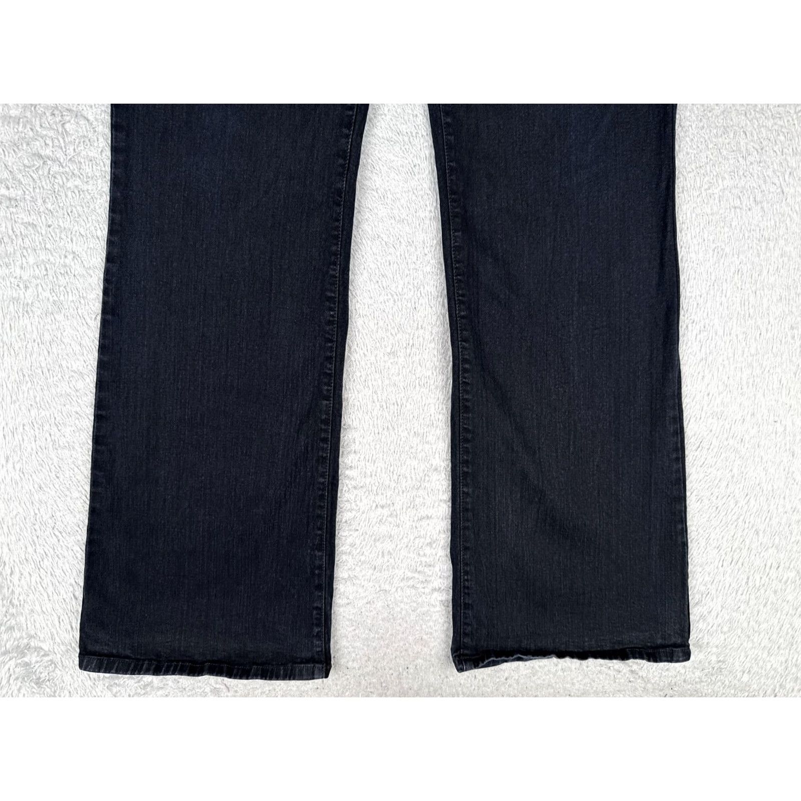 NYDJ NYDJ Jeans Womens 12 Bootcut Black Dark Wash High Rise Stretch Rhinestone 32x32 Denim Cotton Blend Spandex 5-Pocket Design Regular Womens Mens? Size 34" / US 12 / IT 48 - 2 Thumbnail