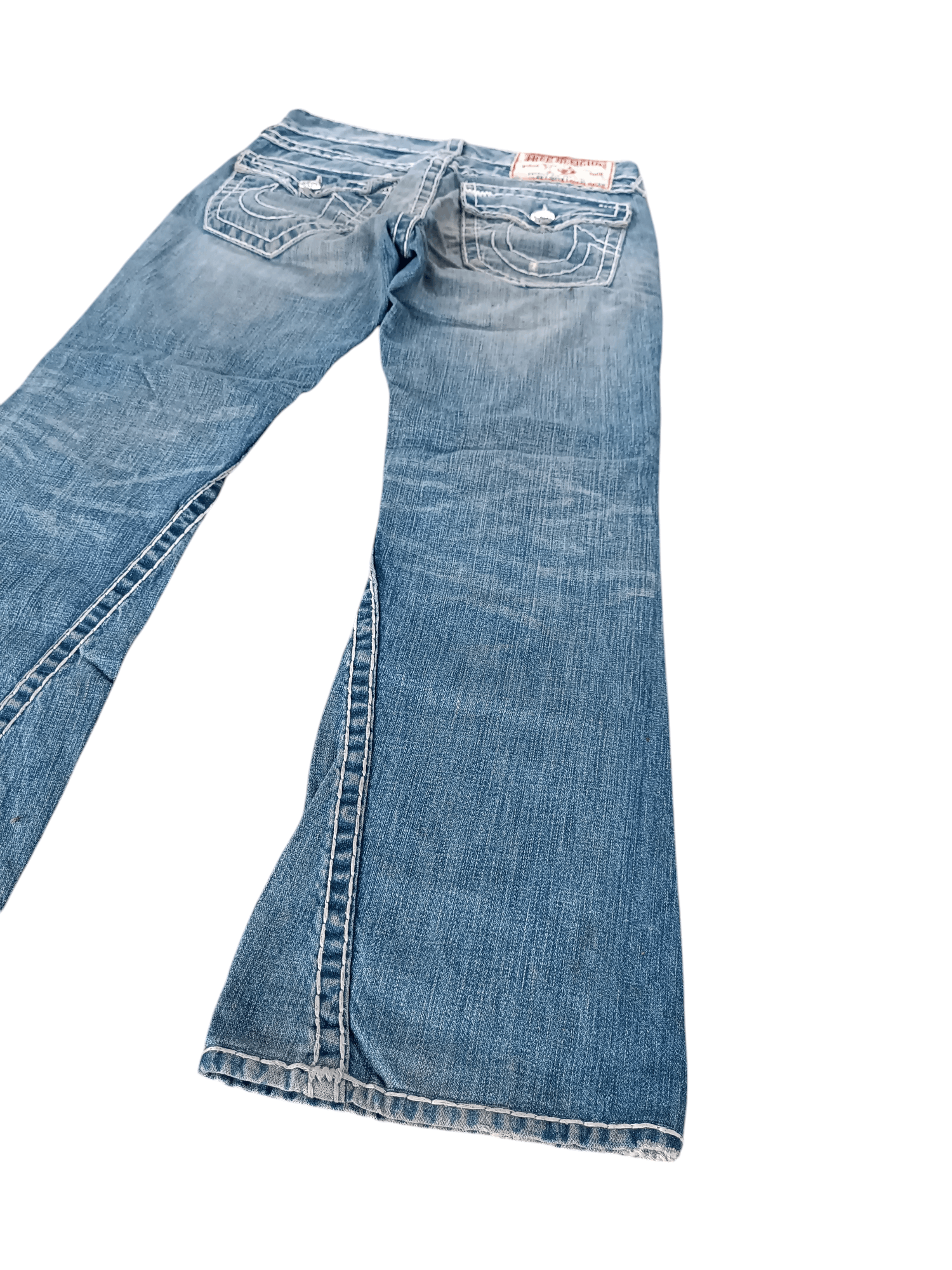 True Religion × Vintage True Religion ひ Joey Super T Distressed Baggy Flare Y2K Size US 32 / EU 48 - 18 Thumbnail