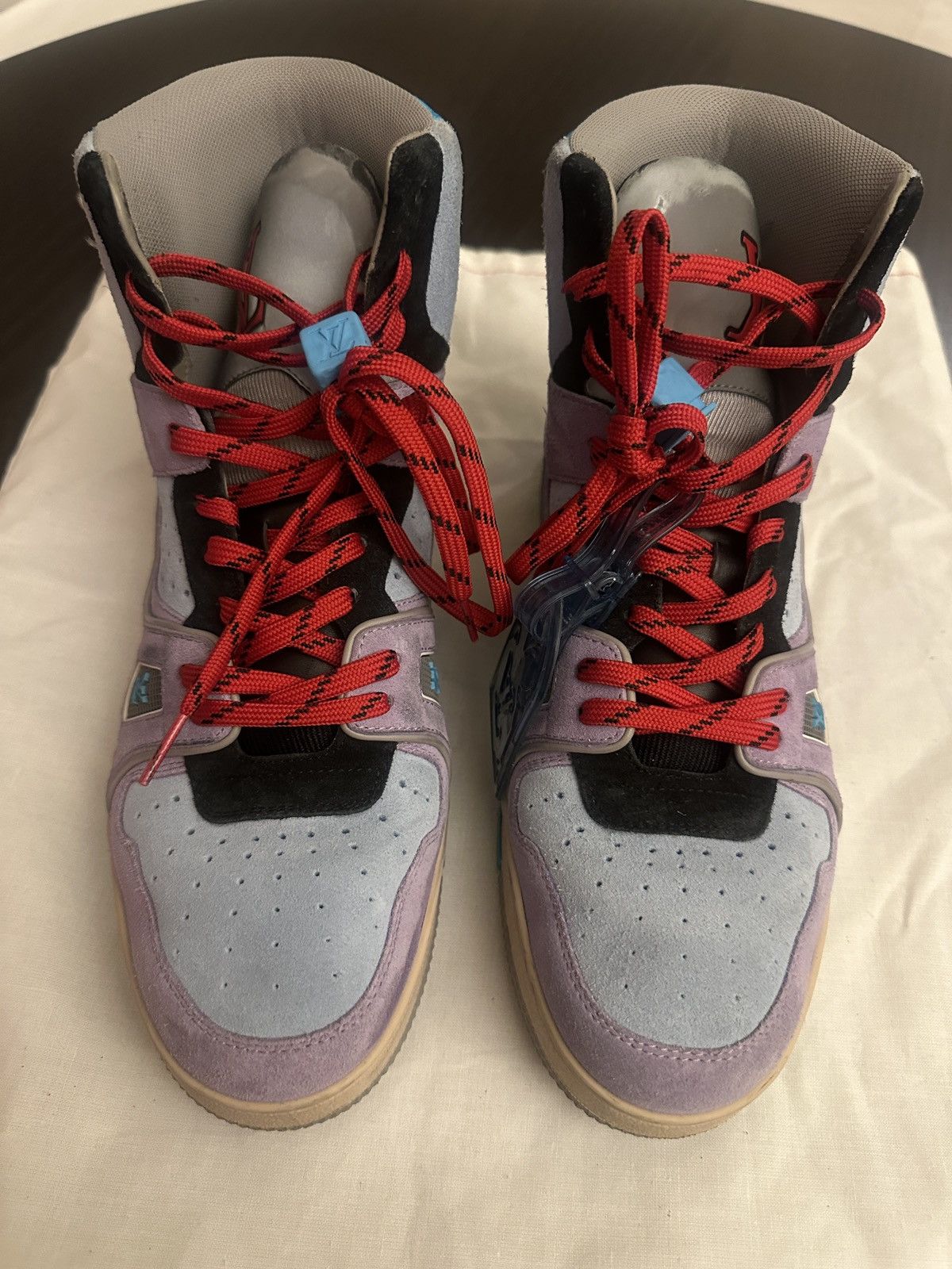 Louis Vuitton Louis Vuitton X Virgil Trainer 508 Sneaker Blue Purple Size US 6 / EU 39 - 4 Thumbnail