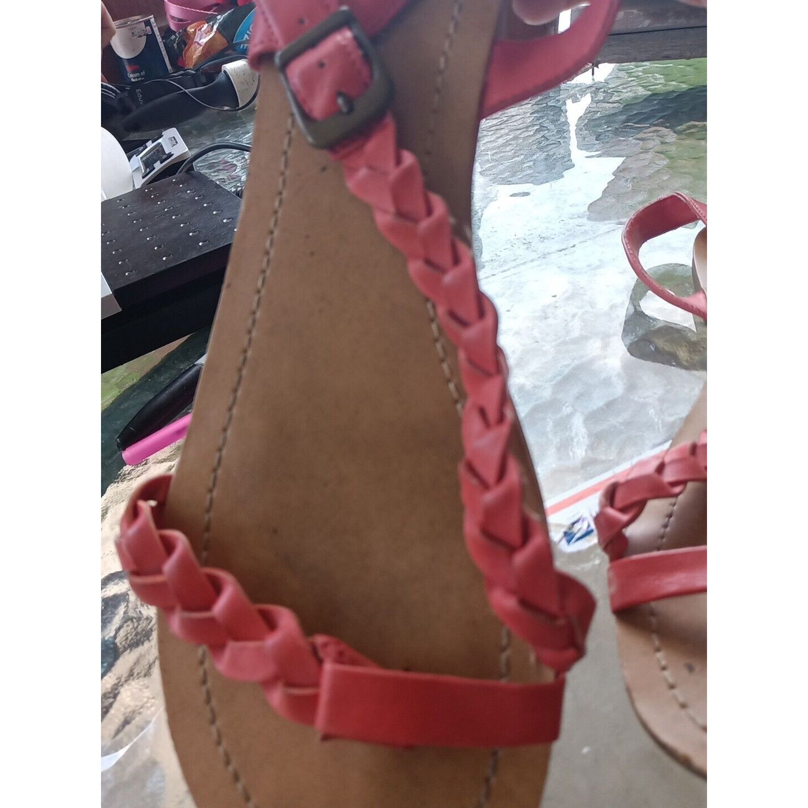 Mossimo Pink Braided Sandals From Mossimo Size 8 Size US 8 / IT 38 - 3 Thumbnail