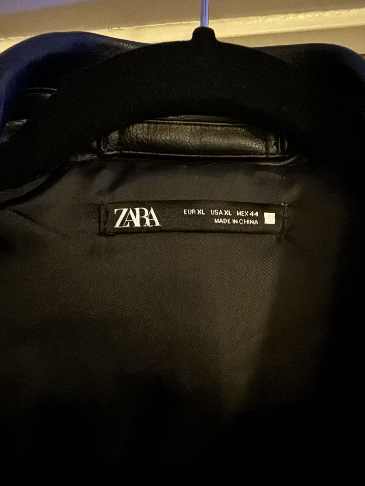 Zara Zara Black Leather Jacket Size US XL / EU 56 / 4 - 4 Thumbnail