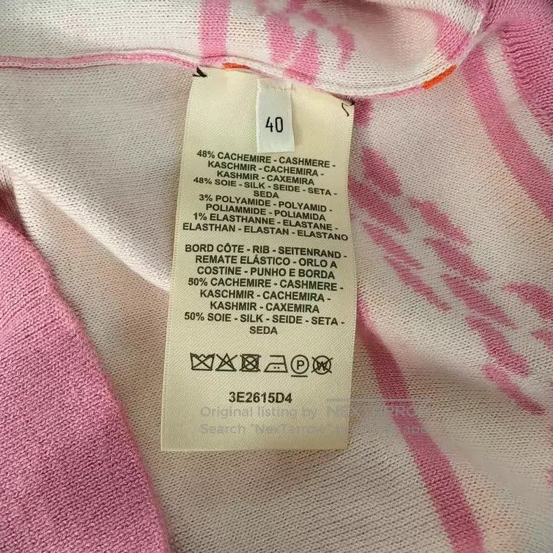 Hermes Hermes Pink Pig Nose Cashmere Knit Short Sleeve Size S / US 4 / IT 40 - 4 Thumbnail