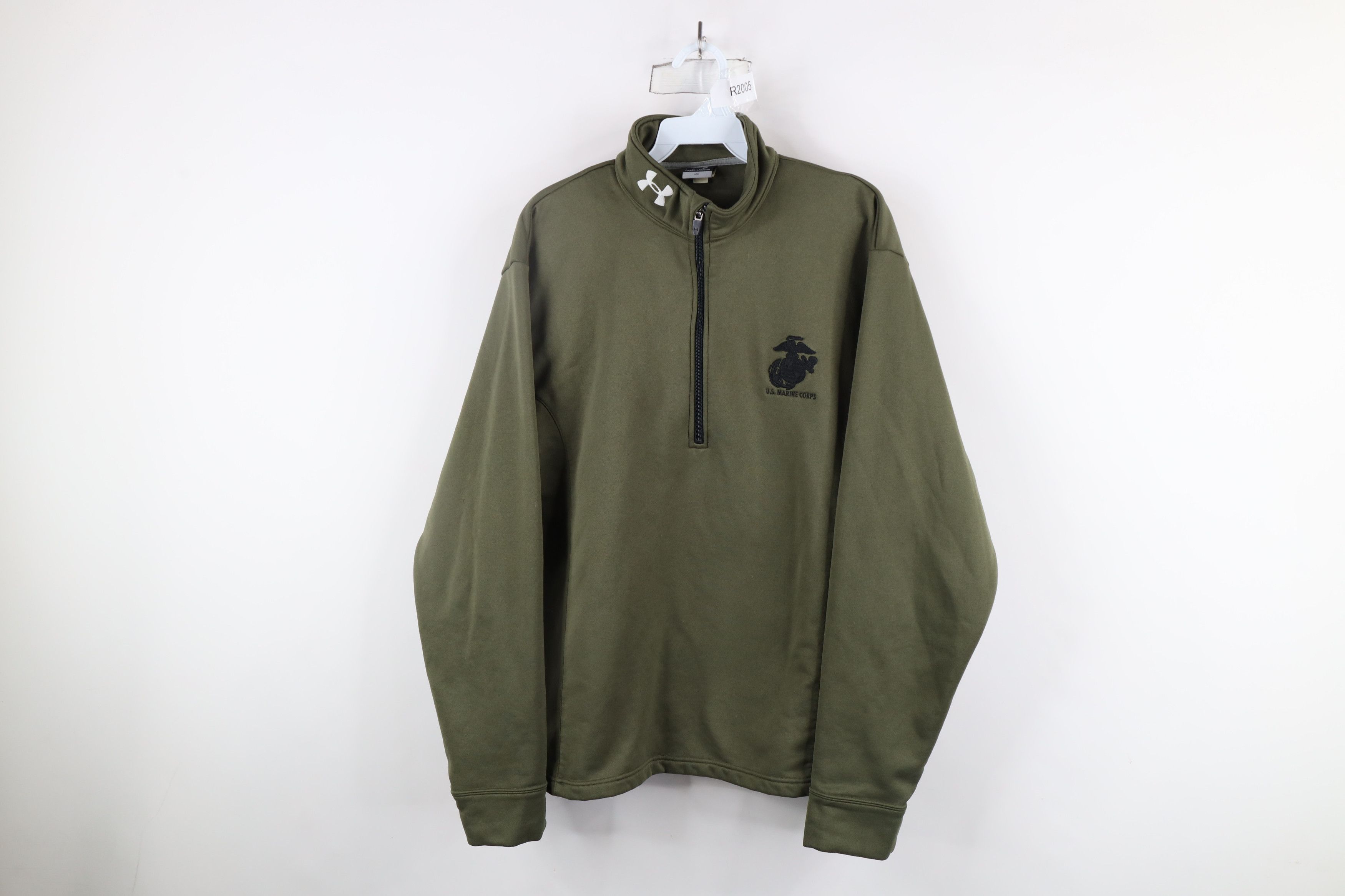 Under Armour × Vintage Vintage Under Armour Half Zip Pullover Sweatshirt Green Size US M / EU 48-50 / 2 - 1 Thumbnail