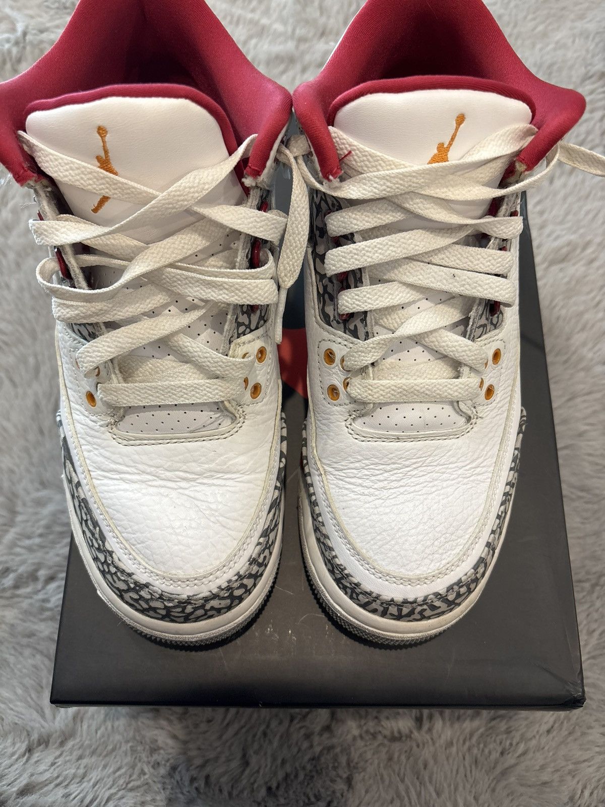 Jordan Brand Jordan 3 Retro Red Cardinals Size US 6.5 / EU 39-40 - 5 Thumbnail
