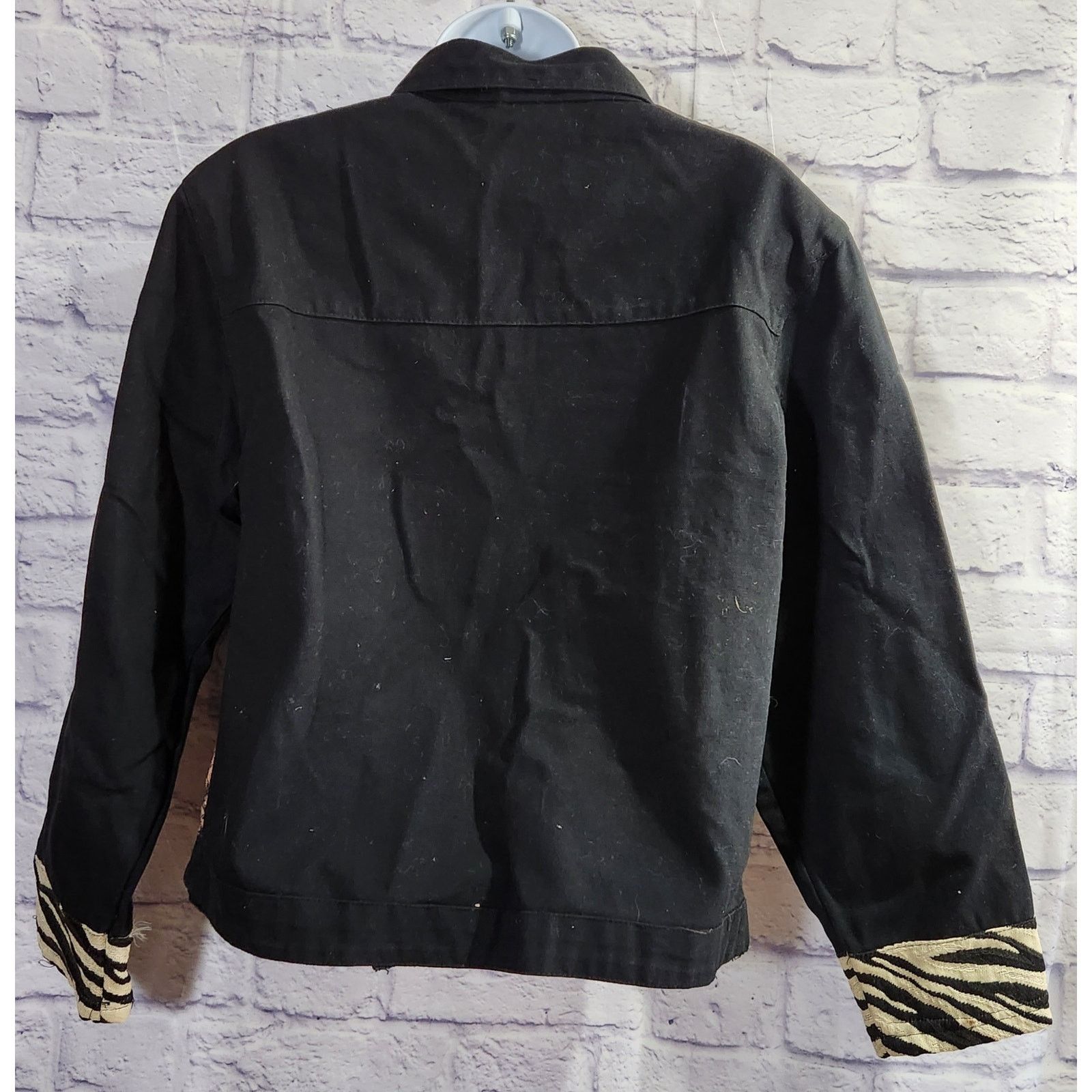 Other VTG Carolina Blues Black Animal Print Denim Jacket Small Size S / US 4 / IT 40 - 4 Thumbnail
