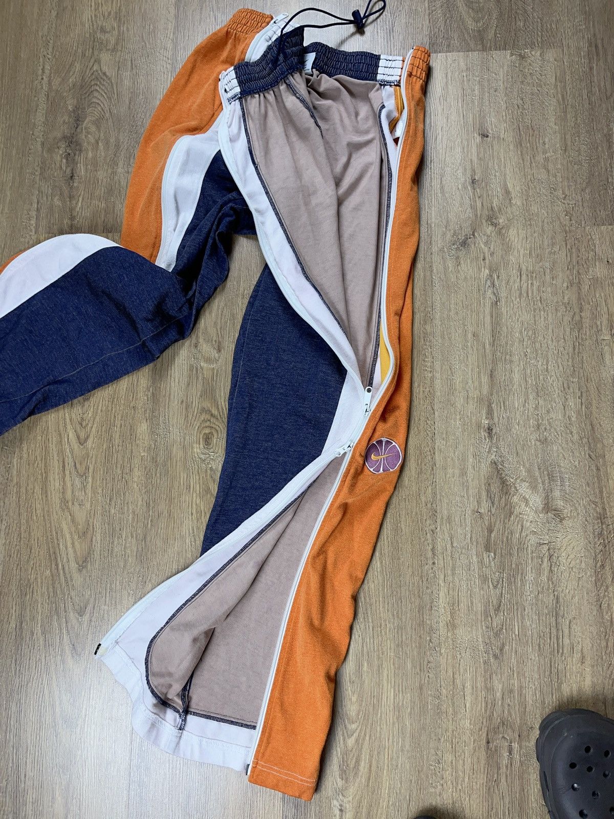 Nike ➕90s crazy Nike zip baggy sweatpants team sports rare Size US 31 - 2 Thumbnail