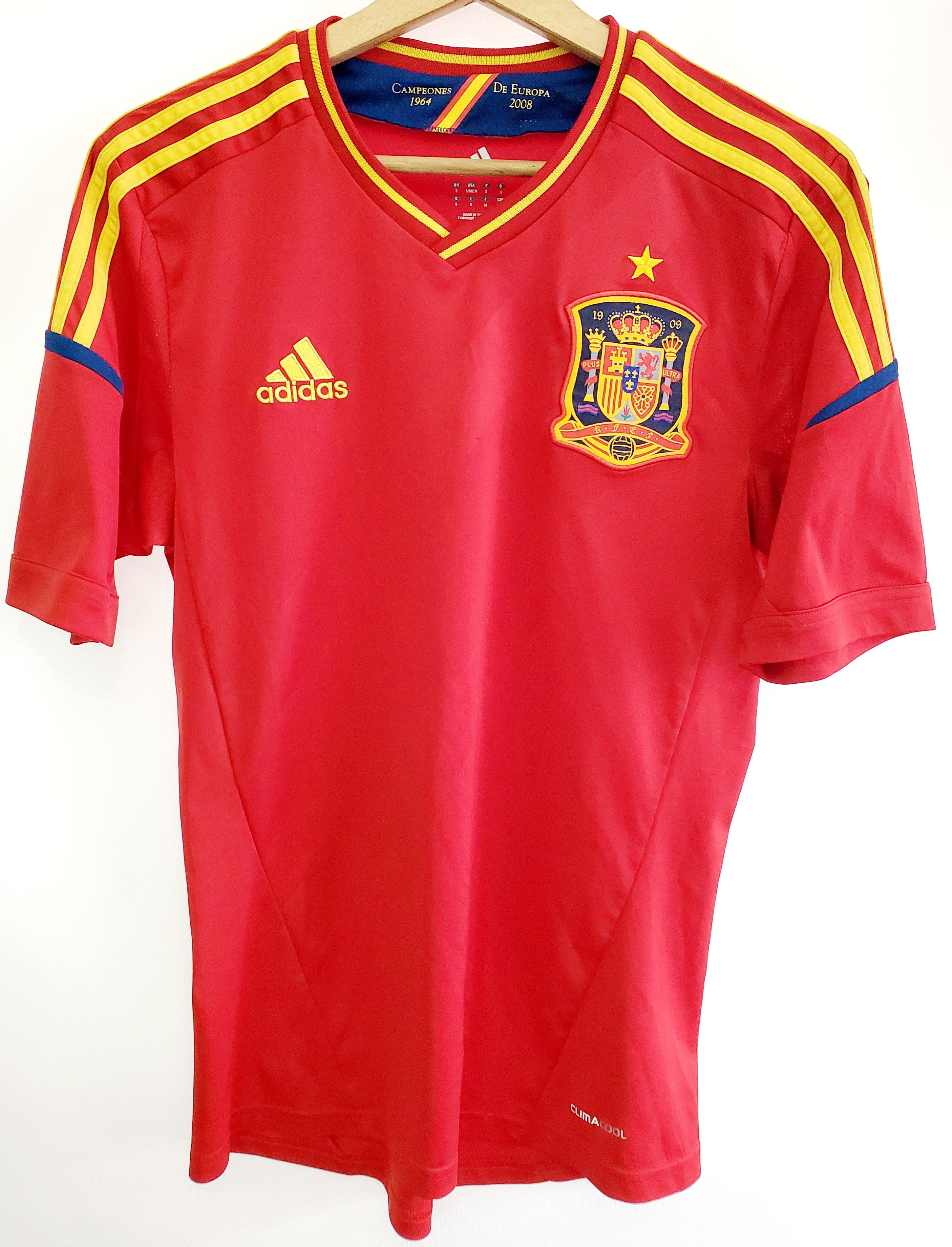 Adidas SPAIN Home 2012 2013 soccer jersey ideal condition size S Size US S / EU 44-46 / 1 - 1 Thumbnail