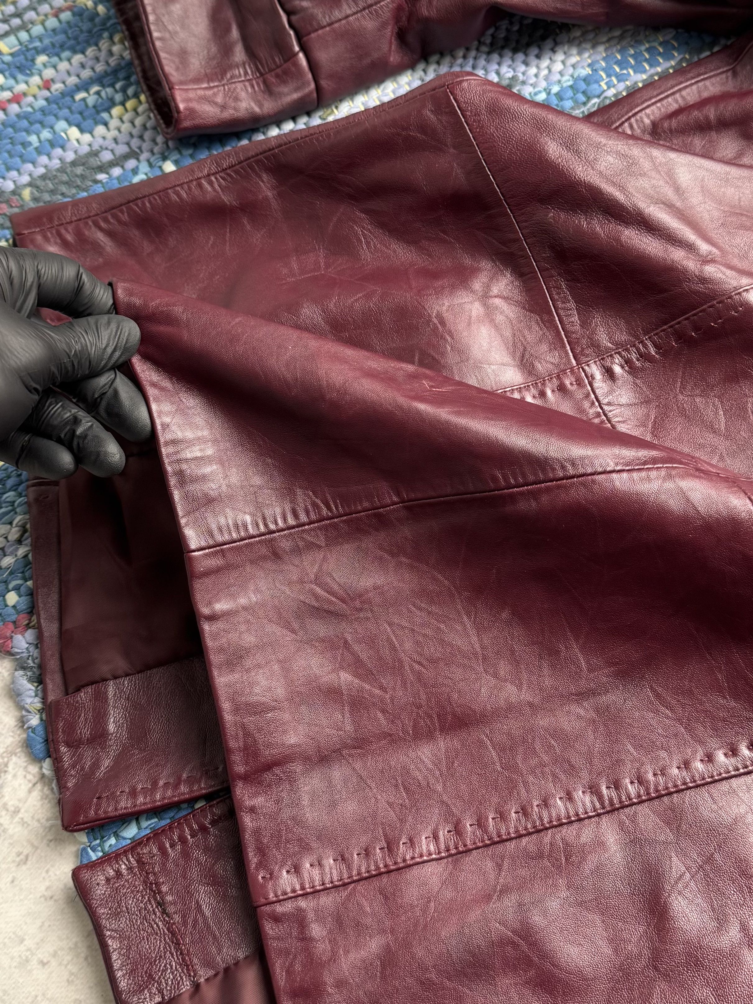 Vintage Vintage Genuine Leather Button Front Casual Mid Length Coat Size L / US 10 / IT 46 - 12 Thumbnail