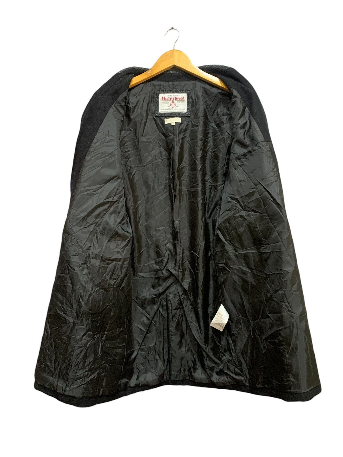 Harris Tweed × Japanese Brand Harris Twees Wool Parka Jacket Women Black Size S / US 4 / IT 40 - 8 Thumbnail