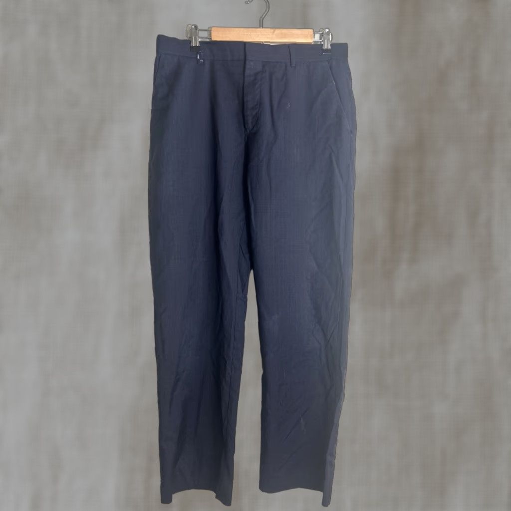 Banana Republic VINTAGE Banana Republic Mens 33x30 Classic Fit Wool Pants Navy Blue Pinstripe Flaw Dress Pants Mens Size US 33 - 1 Thumbnail