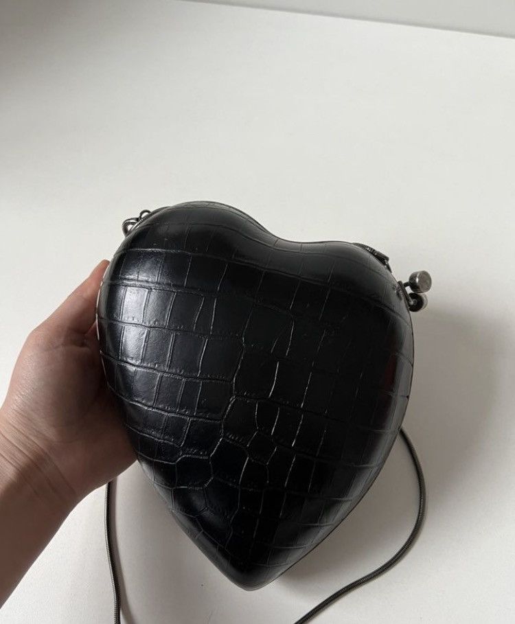 Saint Laurent Paris Saint Laurent Paris Love Box Croc Effect Leather Bag Clutch Size ONE SIZE - 2 Thumbnail