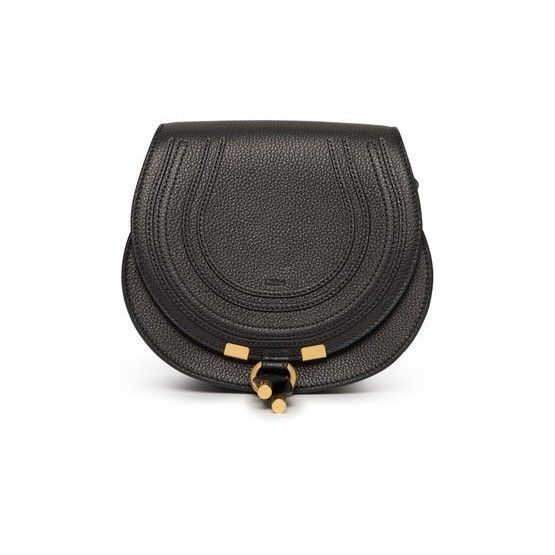 Chloe Small Black Grained Leather Shoulder Bag New & Authent
