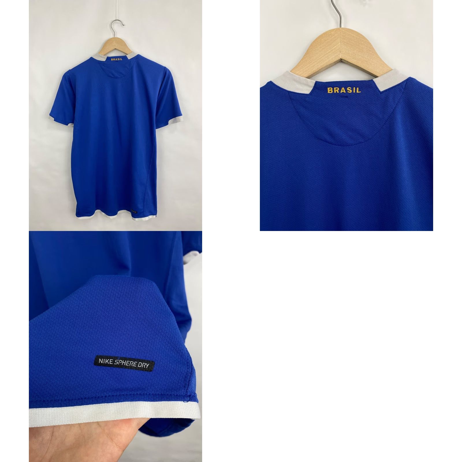 Nike VINTAGE Nike Brazil 2006 Soccer Jersey T-Shirt Men M Blue Retro NYK, 2000s Size US M / EU 48-50 / 2 - 8 Thumbnail