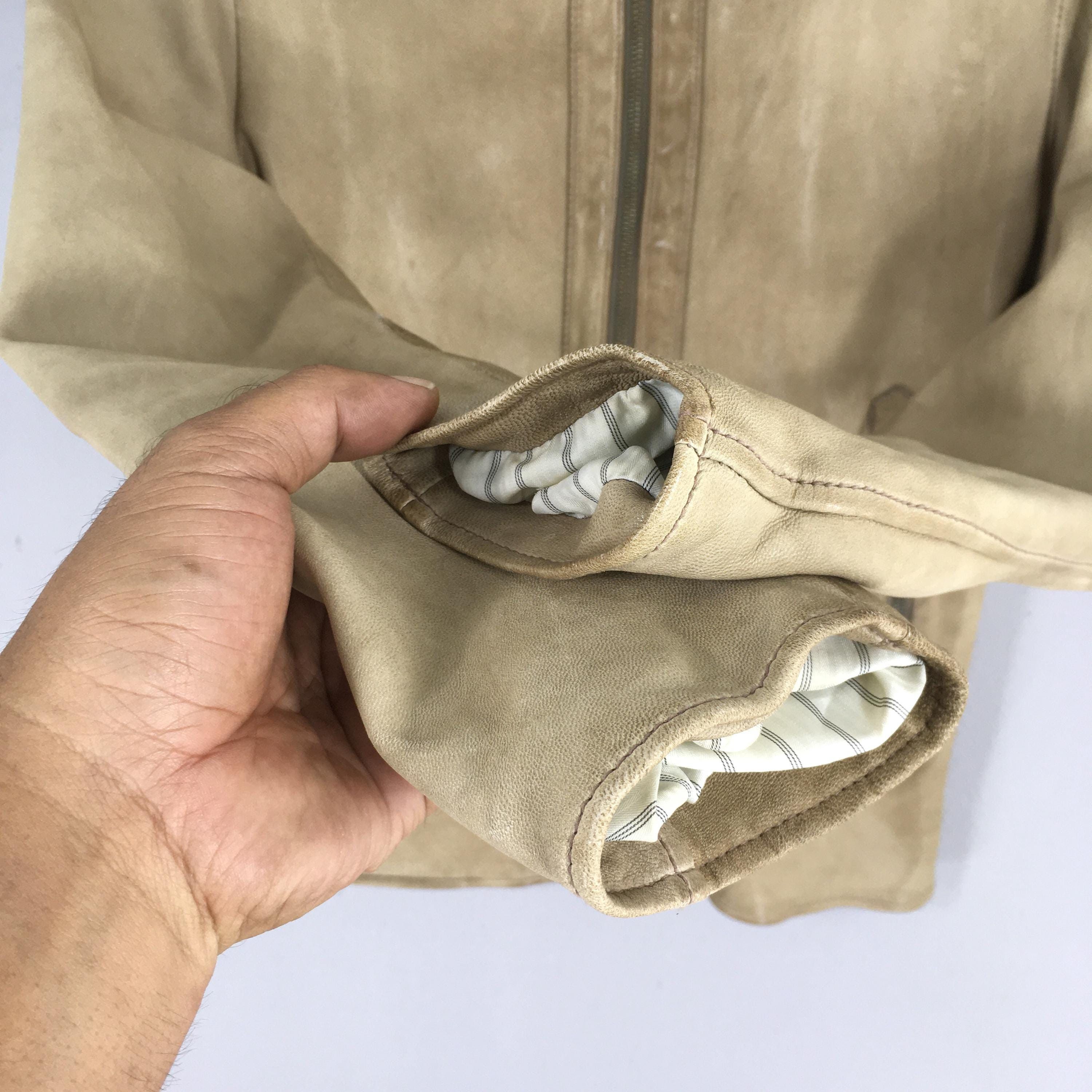 Melrose Vintage Men's Melrose Sheepskin Leather Jacket Small Size US S / EU 44-46 / 1 - 4 Thumbnail
